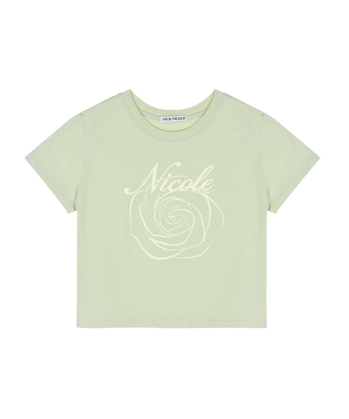 닉앤니콜(NICK&NICOLE) NICOLE ROSE CROP TOP_OLIVE CREAM