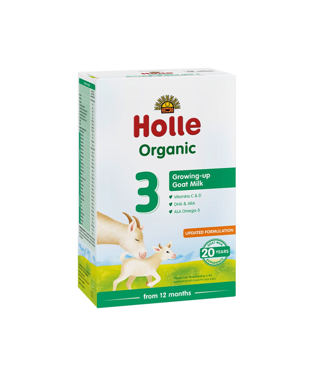 홀레(HOLLE) [홀레] 유기농 산양분유 1단계 (0~6개월) 400g, 1개