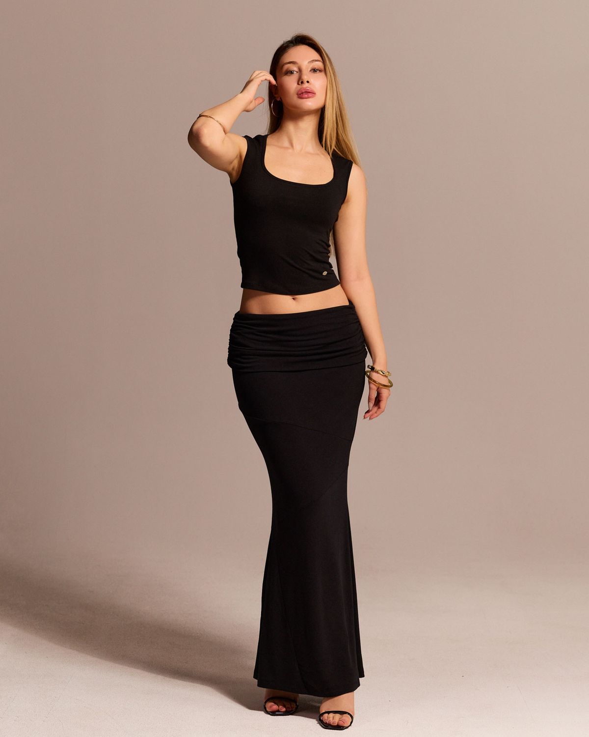 쿨시스(COOLSIS) CS FOLDING MERMAID SKIRT-073 (BLACK)