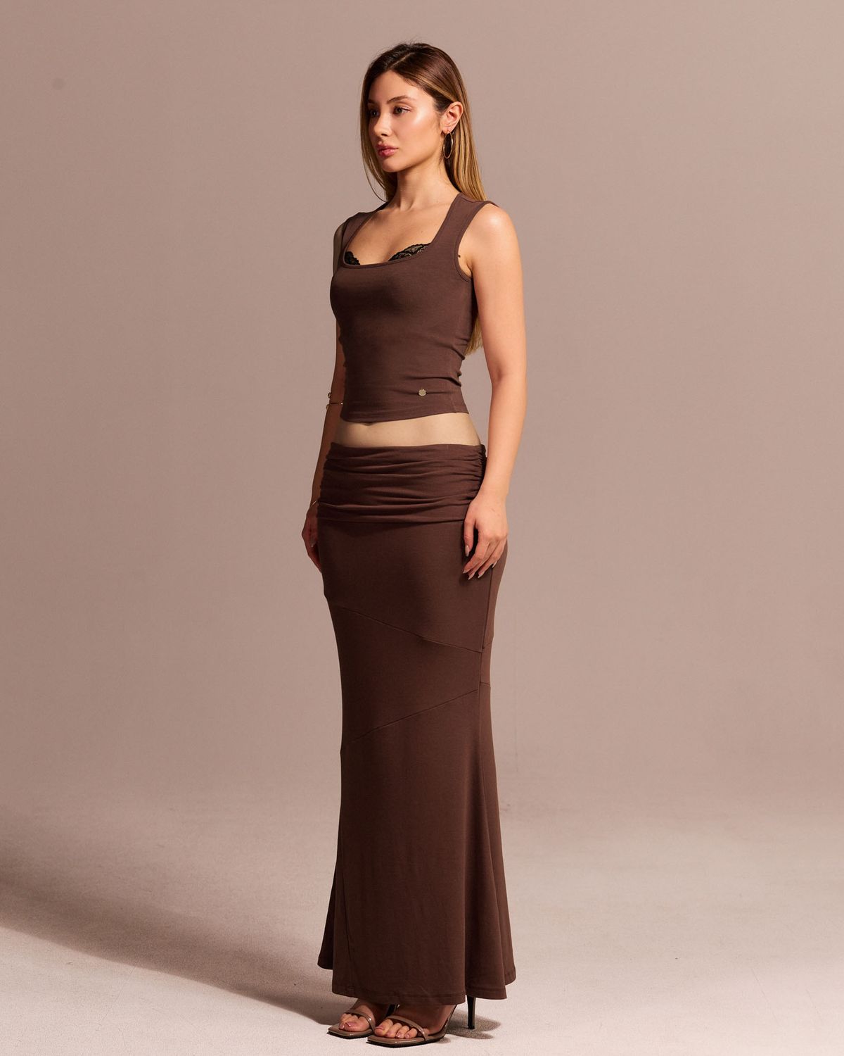 쿨시스(COOLSIS) CS FOLDING MERMAID SKIRT-073 (BROWN)
