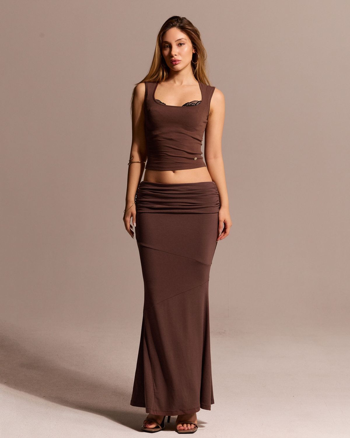 쿨시스(COOLSIS) CS FOLDING MERMAID SKIRT-073 (BROWN)