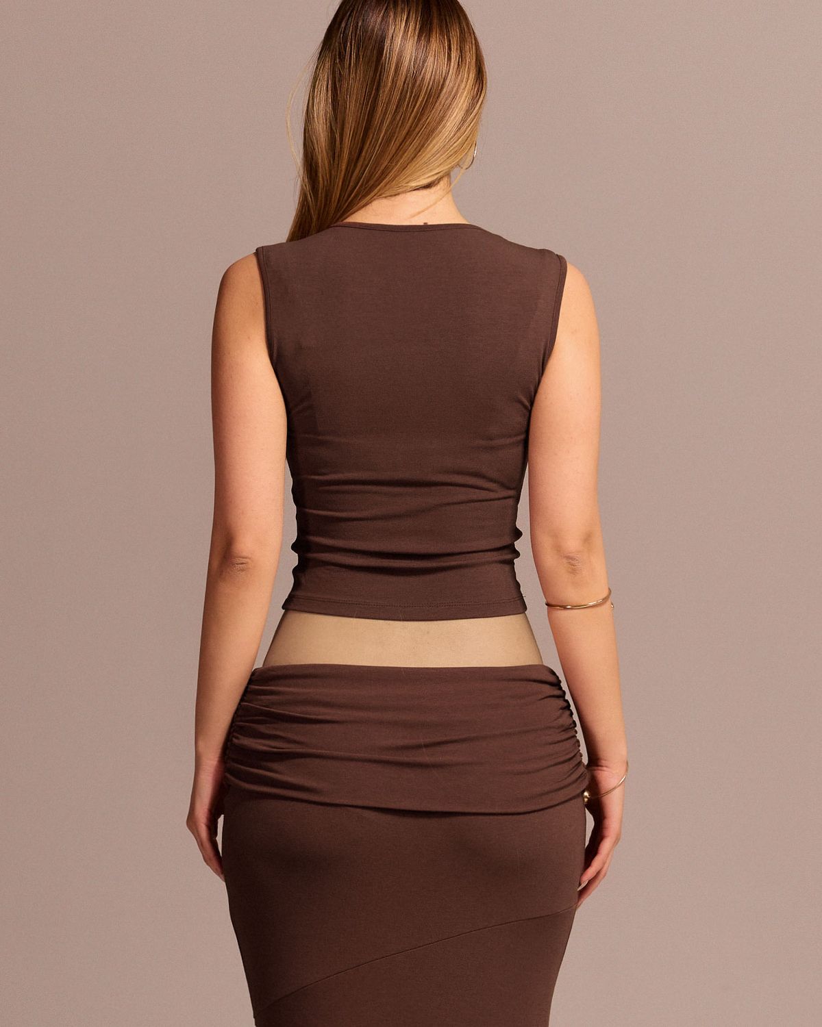 쿨시스(COOLSIS) CS SQUARE SLEEVELESS-071 (BROWN)