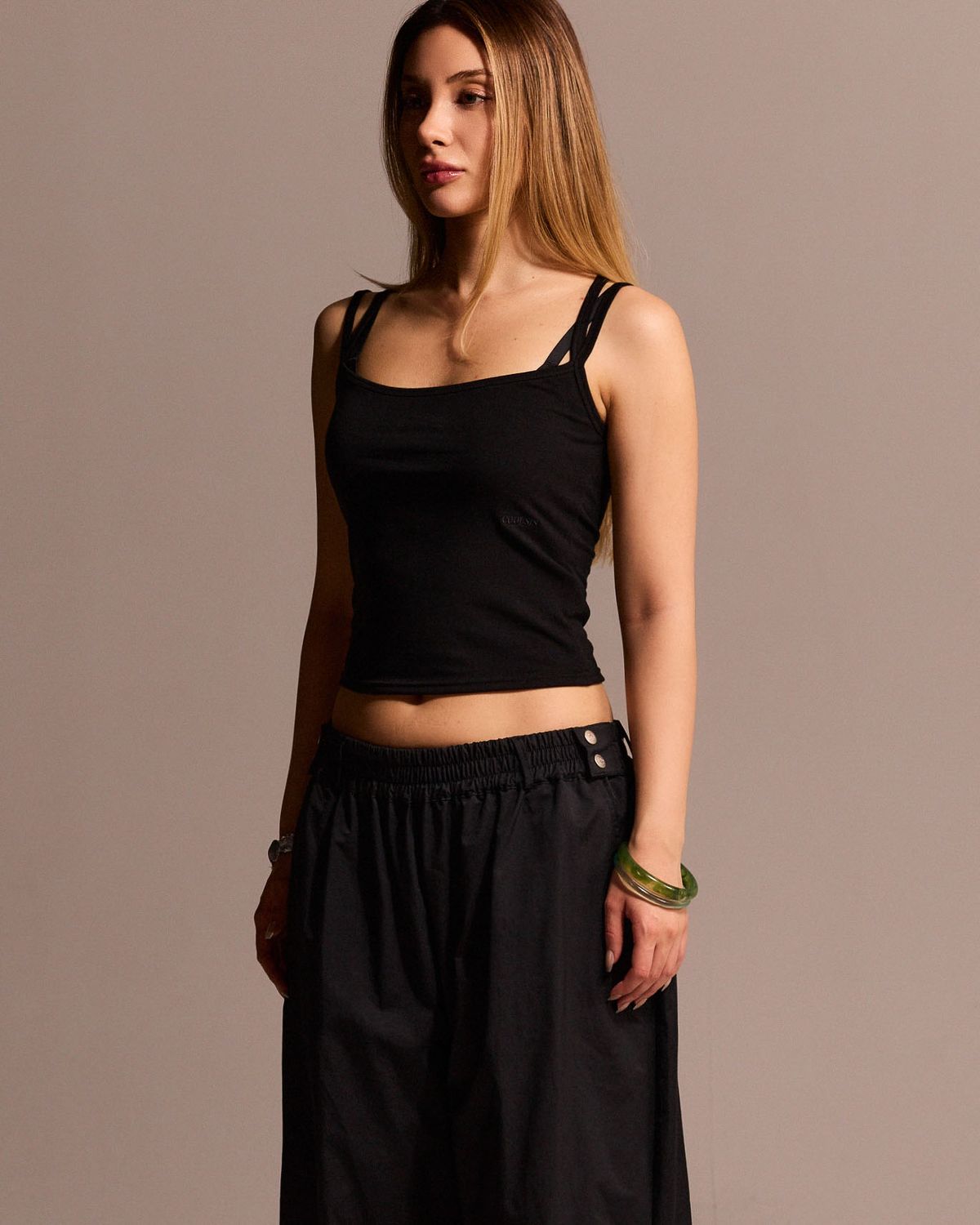 쿨시스(COOLSIS) CS DOUBLE CROSS SLEEVELESS-074 (BLACK)