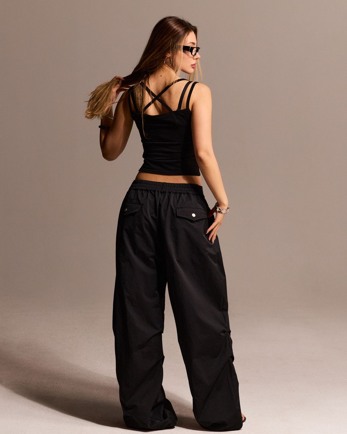 쿨시스(COOLSIS) CS DOUBLE CROSS SLEEVELESS-074 (BLACK)