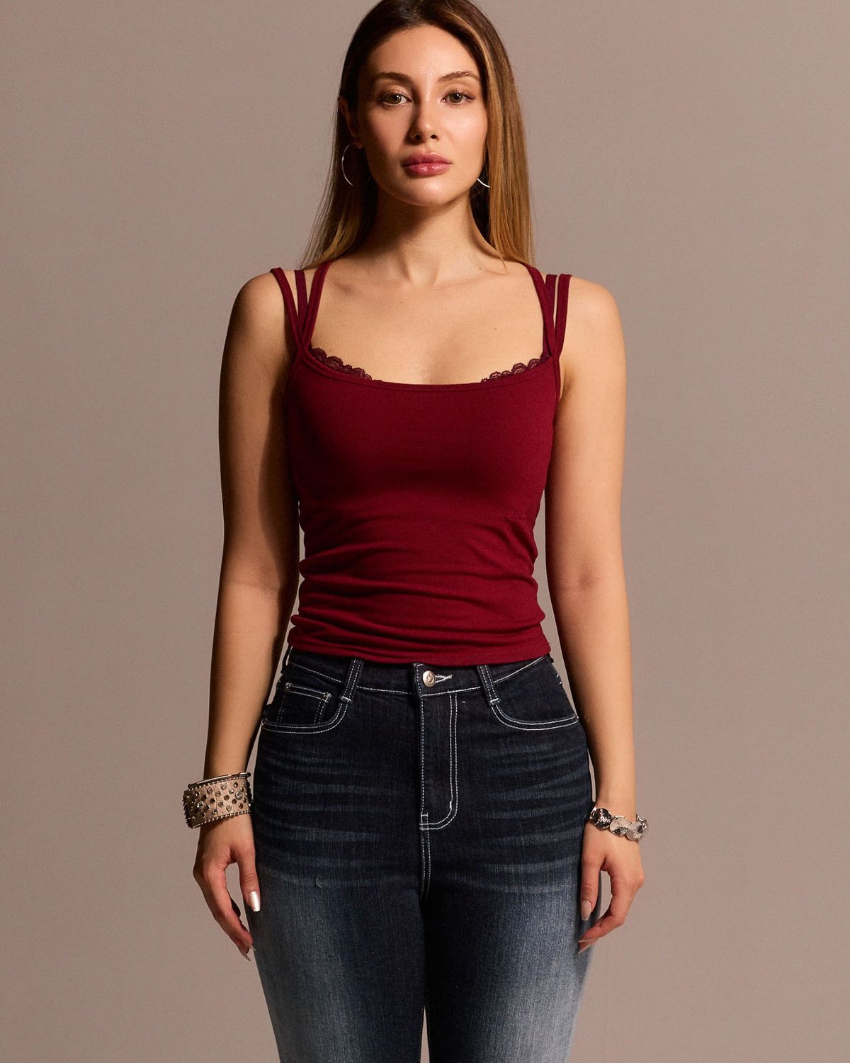 쿨시스(COOLSIS) CS DOUBLE CROSS SLEEVELESS-074 (RED)
