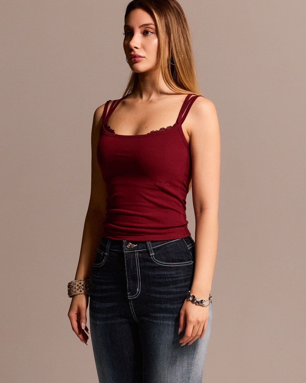 쿨시스(COOLSIS) CS DOUBLE CROSS SLEEVELESS-074 (RED)