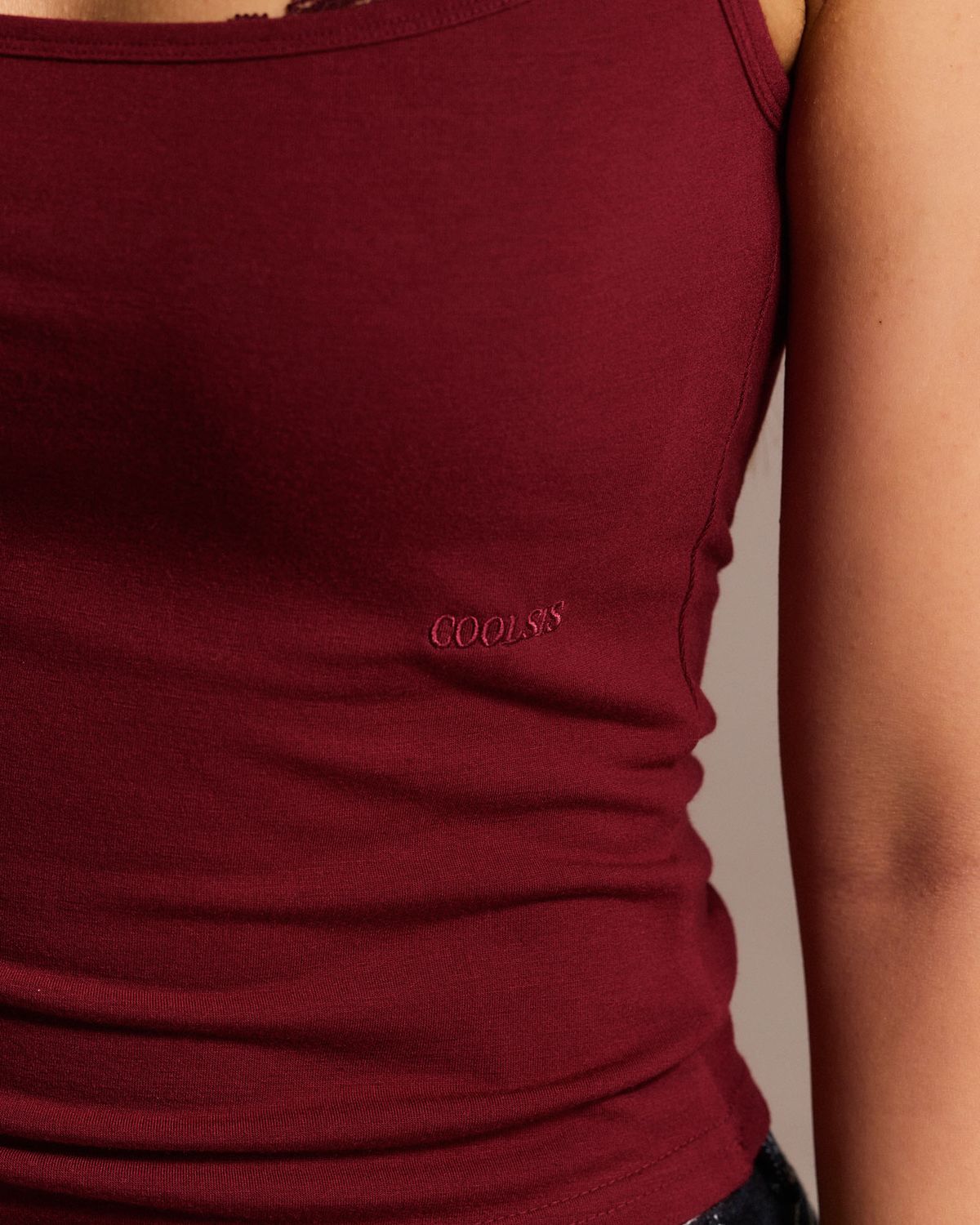 쿨시스(COOLSIS) CS DOUBLE CROSS SLEEVELESS-074 (RED)