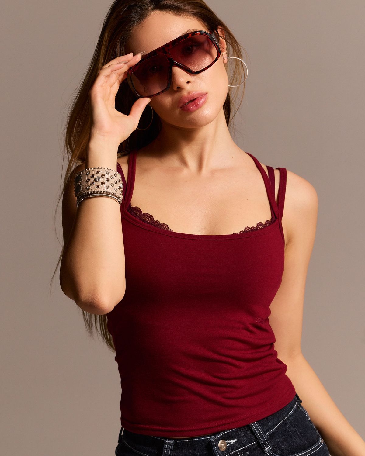 쿨시스(COOLSIS) CS DOUBLE CROSS SLEEVELESS-074 (RED)