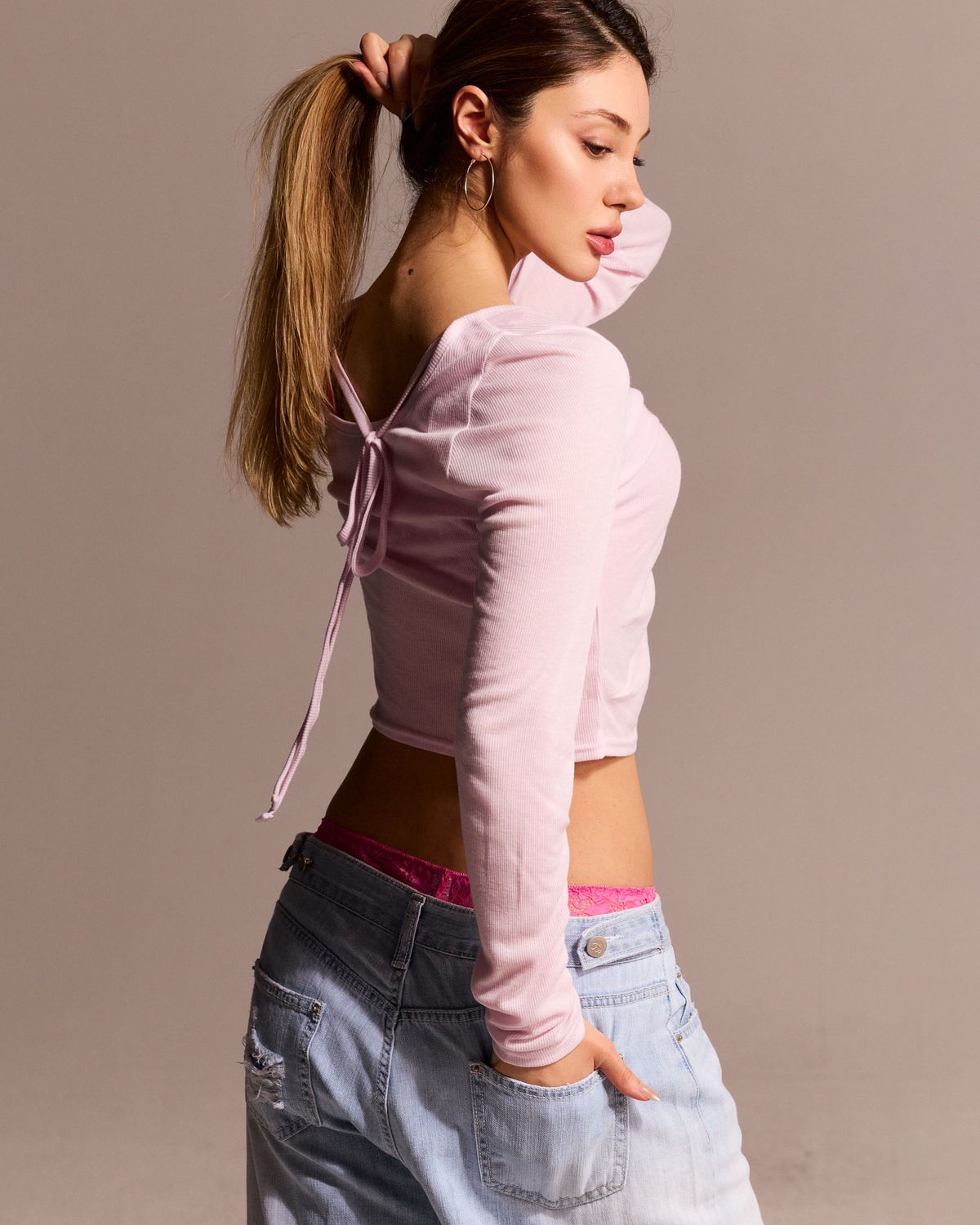 쿨시스(COOLSIS) CS SHIRRING CROP CARDIGAN-028 (PINK)