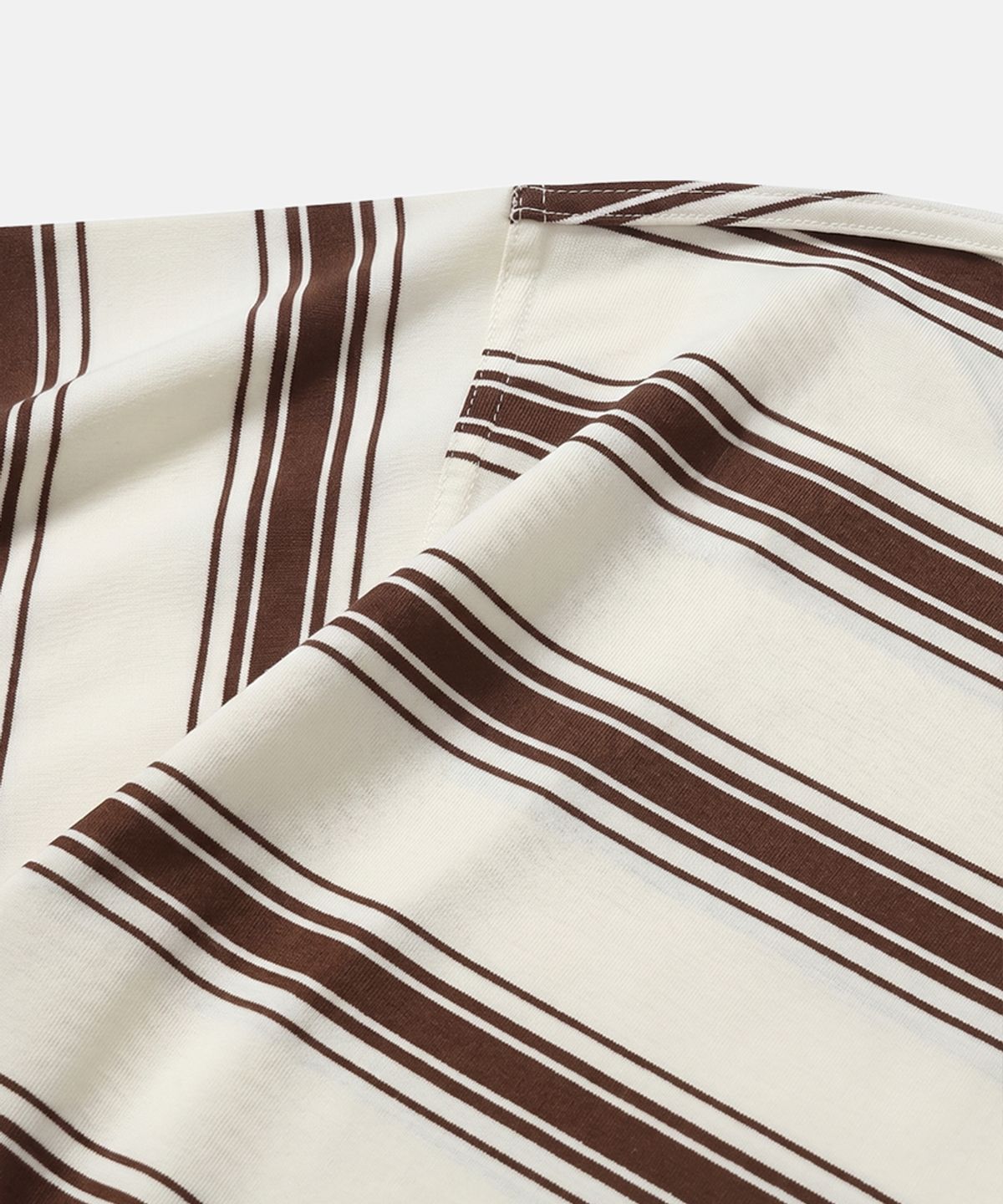 모이프(MOIF) [SS26] ONE POCKET H/S TEE / BROWN STRIPE