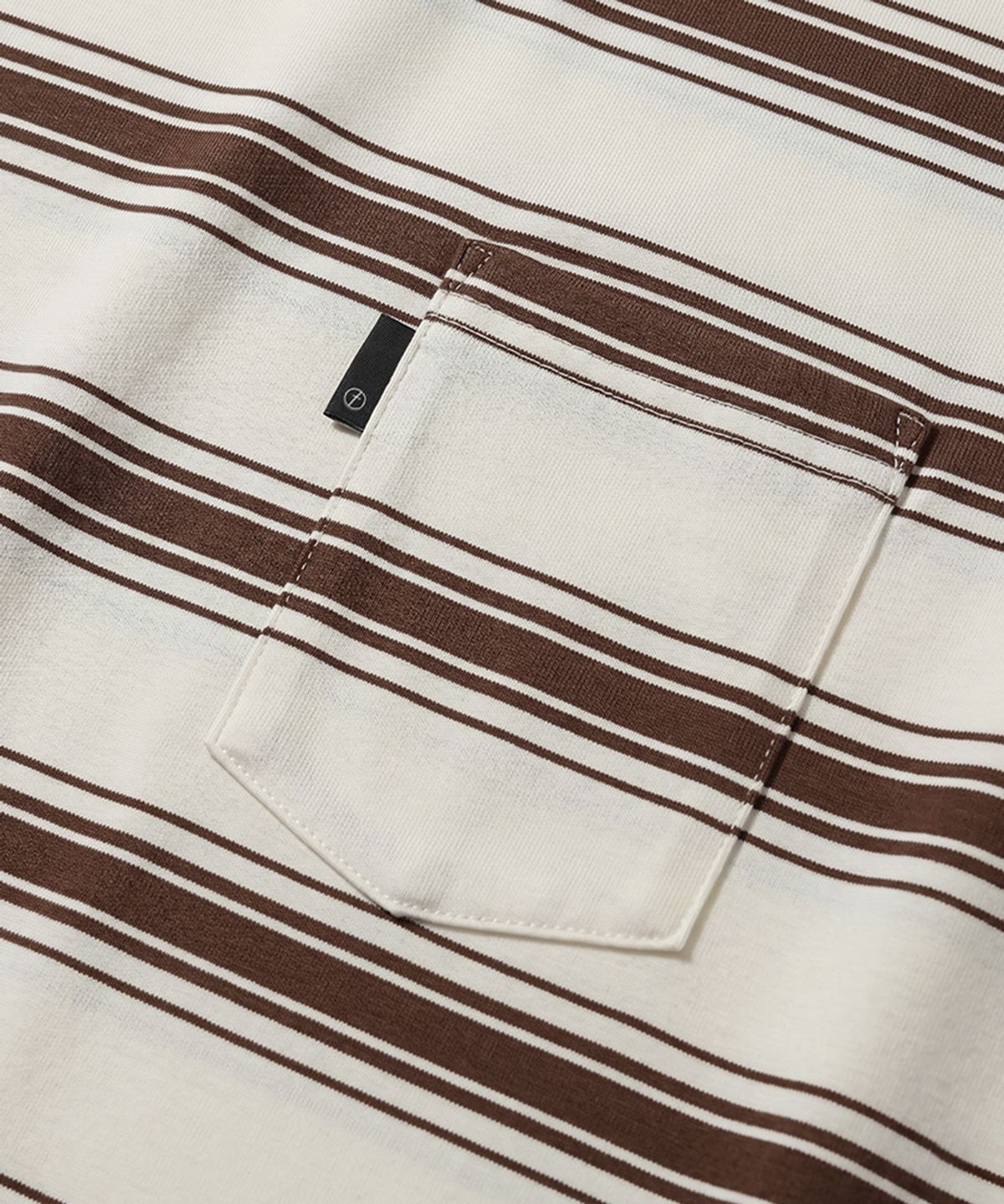 모이프(MOIF) [SS26] ONE POCKET H/S TEE / BROWN STRIPE