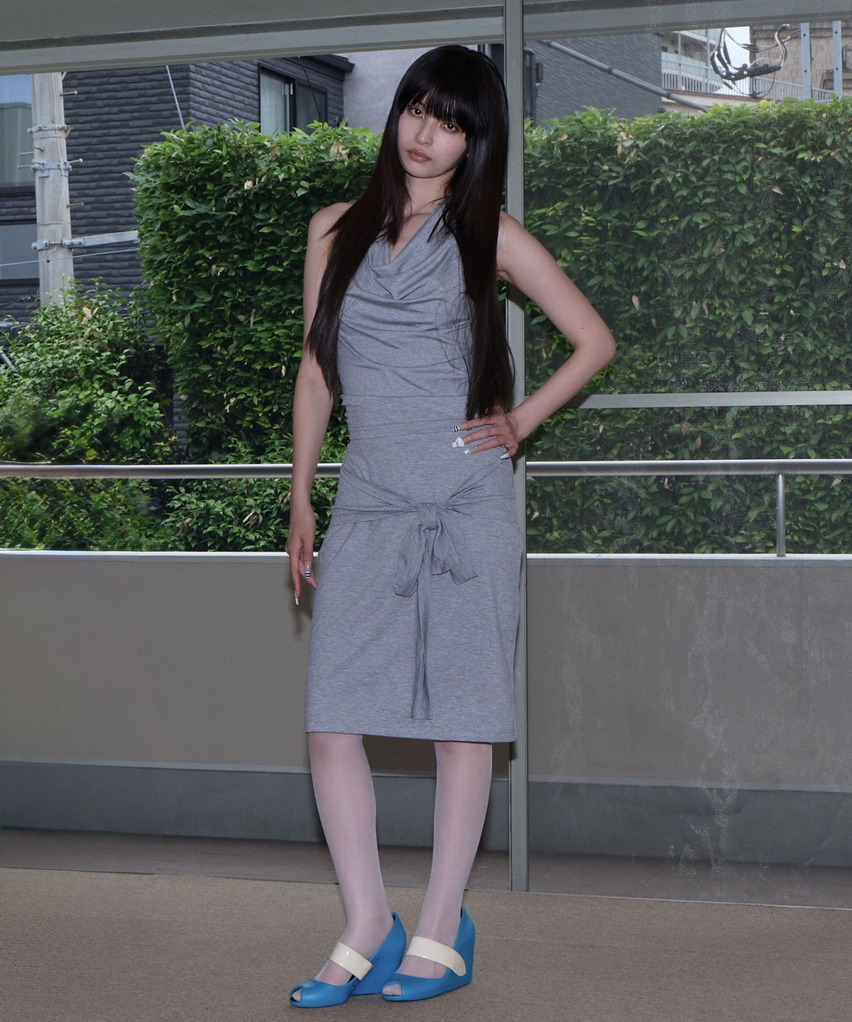 더블에스씨 아카이브(WSC ARCHIVE) Jersey hole-tie skirt 003