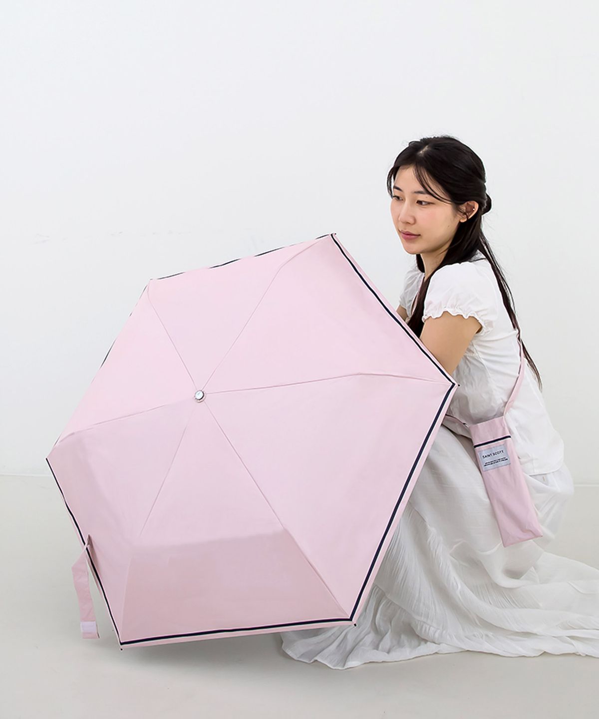 세인트스코트 우산(SAINT SCOTT UMBRELLA) 3단 원라인 스트랩 슬림 암막 양우산 - 4COLOR