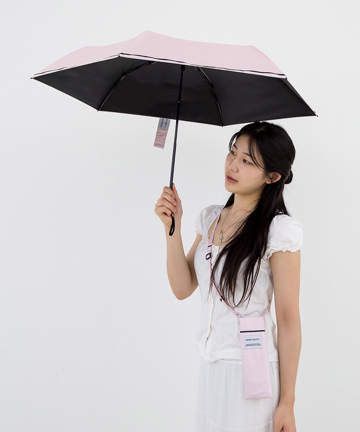 세인트스코트 우산(SAINT SCOTT UMBRELLA) 3단 원라인 스트랩 슬림 암막 양우산 - 4COLOR
