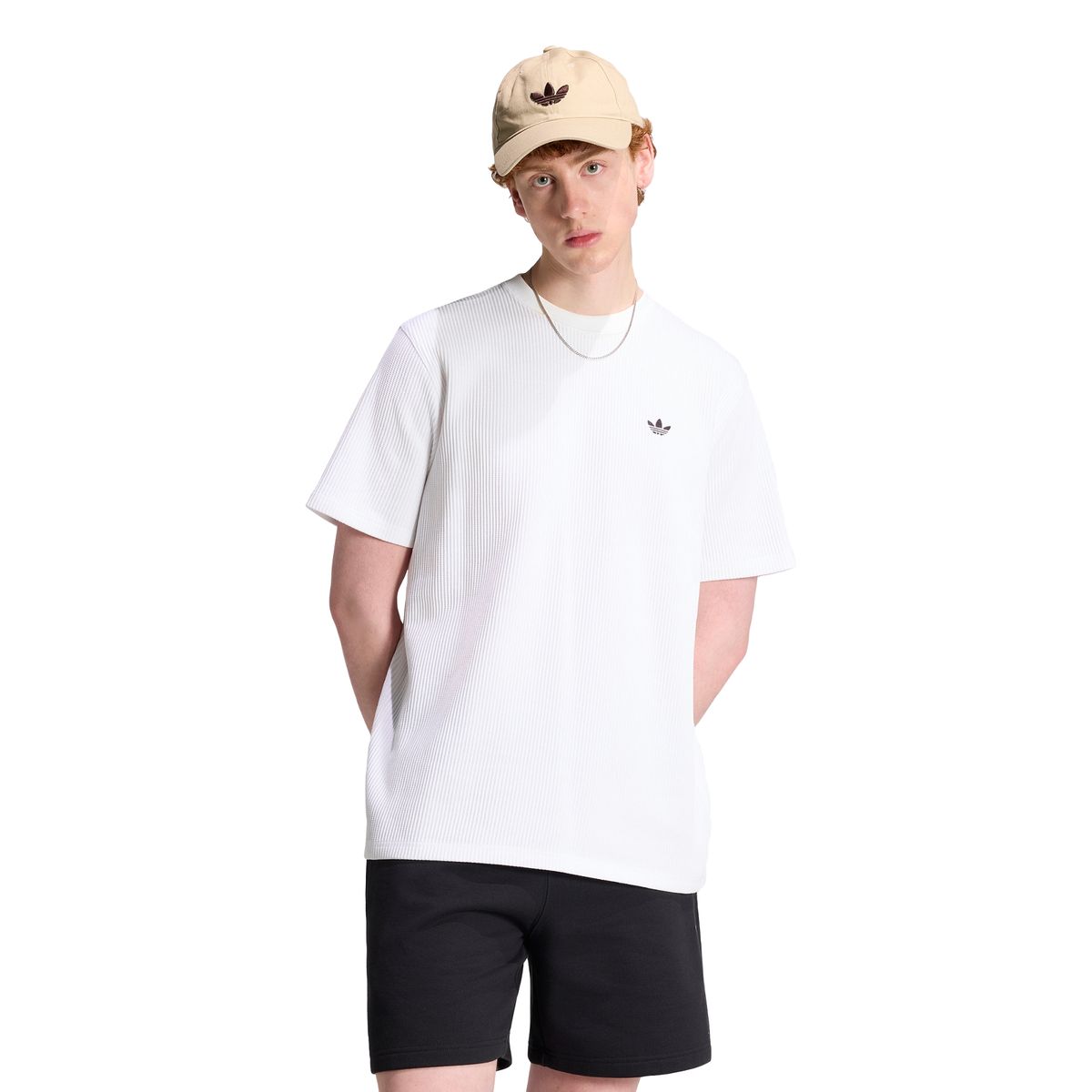 아디다스(ADIDAS) 트레포일 에센셜 와플 티셔츠 KT2443