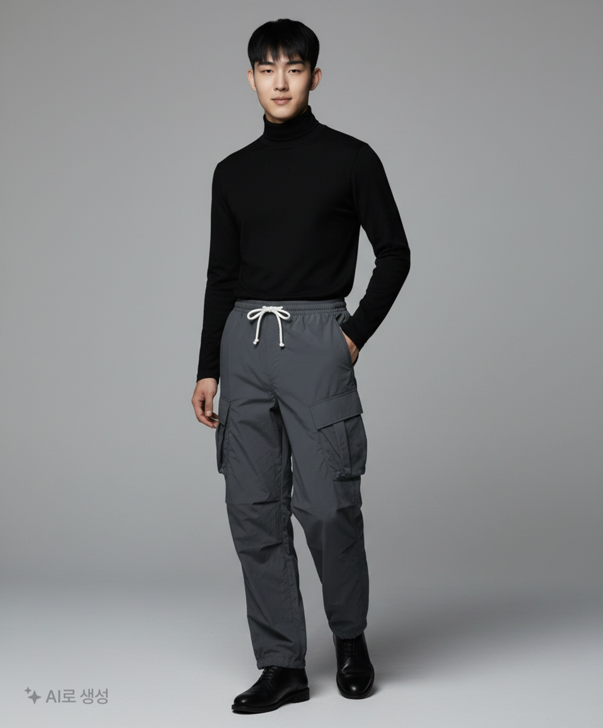 에이카화이트(AECA) CARGO PARACHUTE PANTS-GREY S
