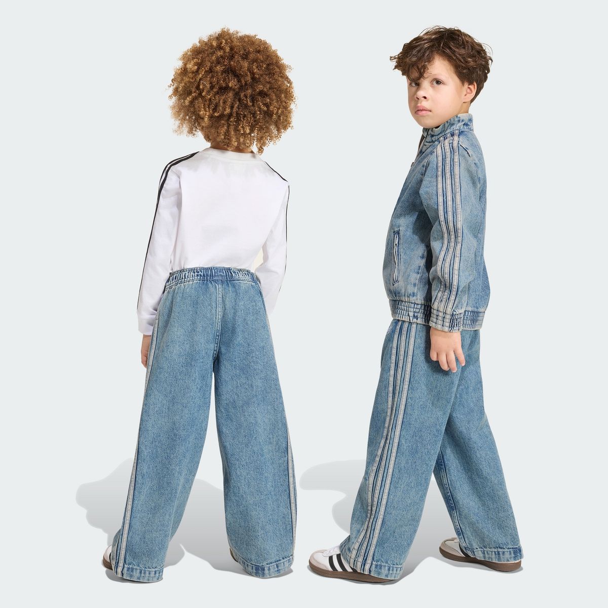 아디다스 키즈(ADIDAS KIDS) 파이어버드 루즈 데님 트랙 팬츠 KQ8875
