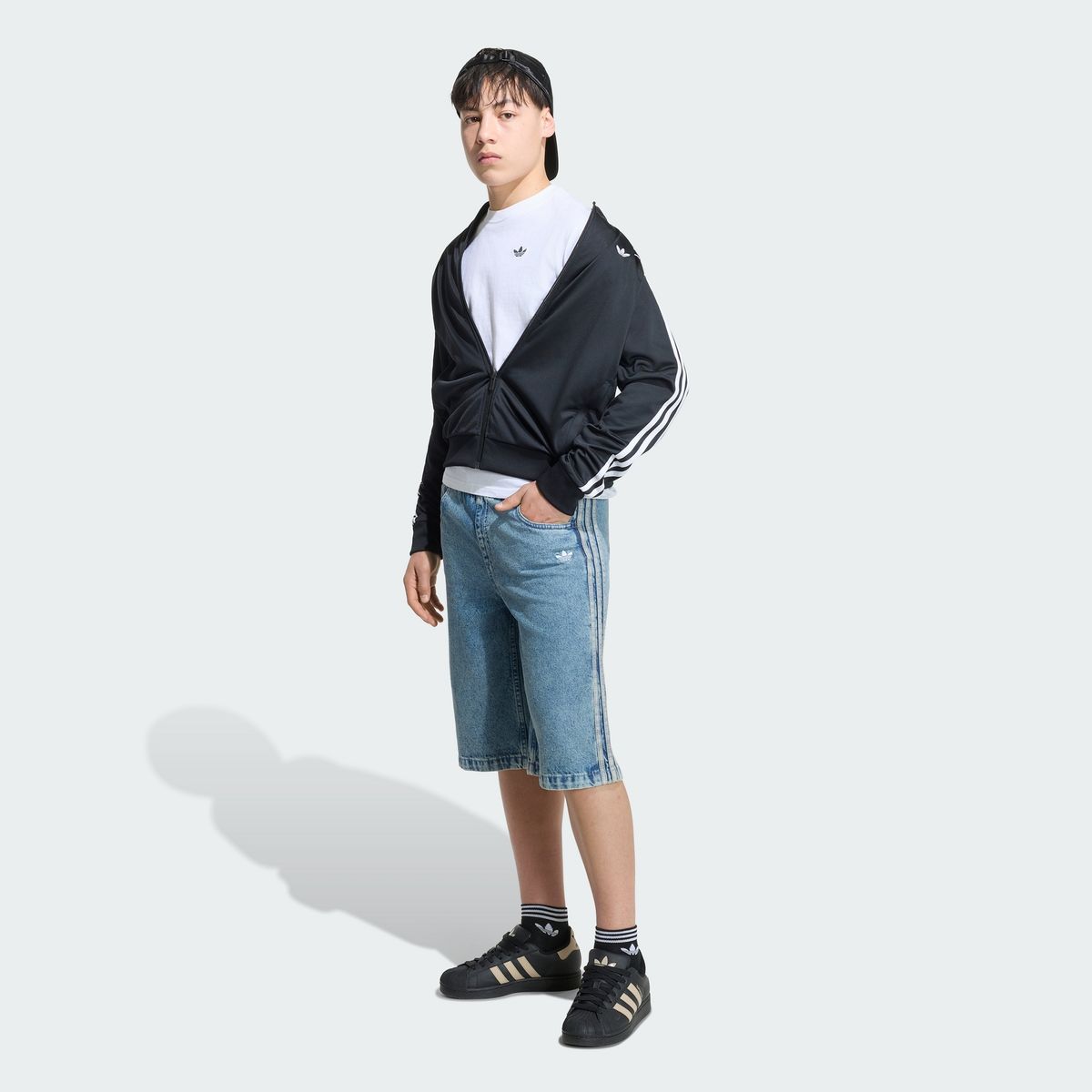 아디다스 키즈(ADIDAS KIDS) 루즈 데님 조트 KR6532