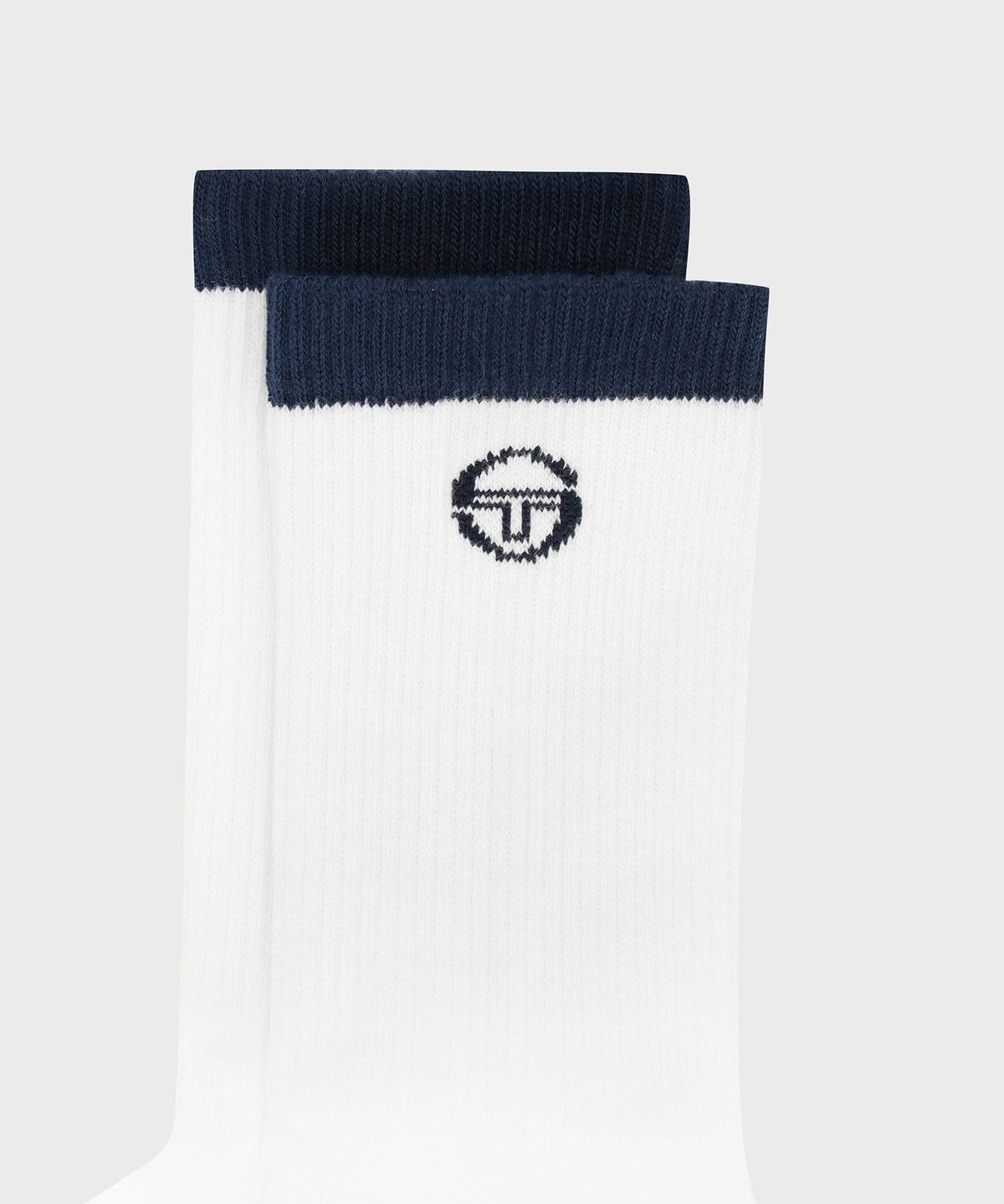 세르지오 타키니(SERGIO TACCHINI) U 백 로고 스트라이프 크루삭스 (White)