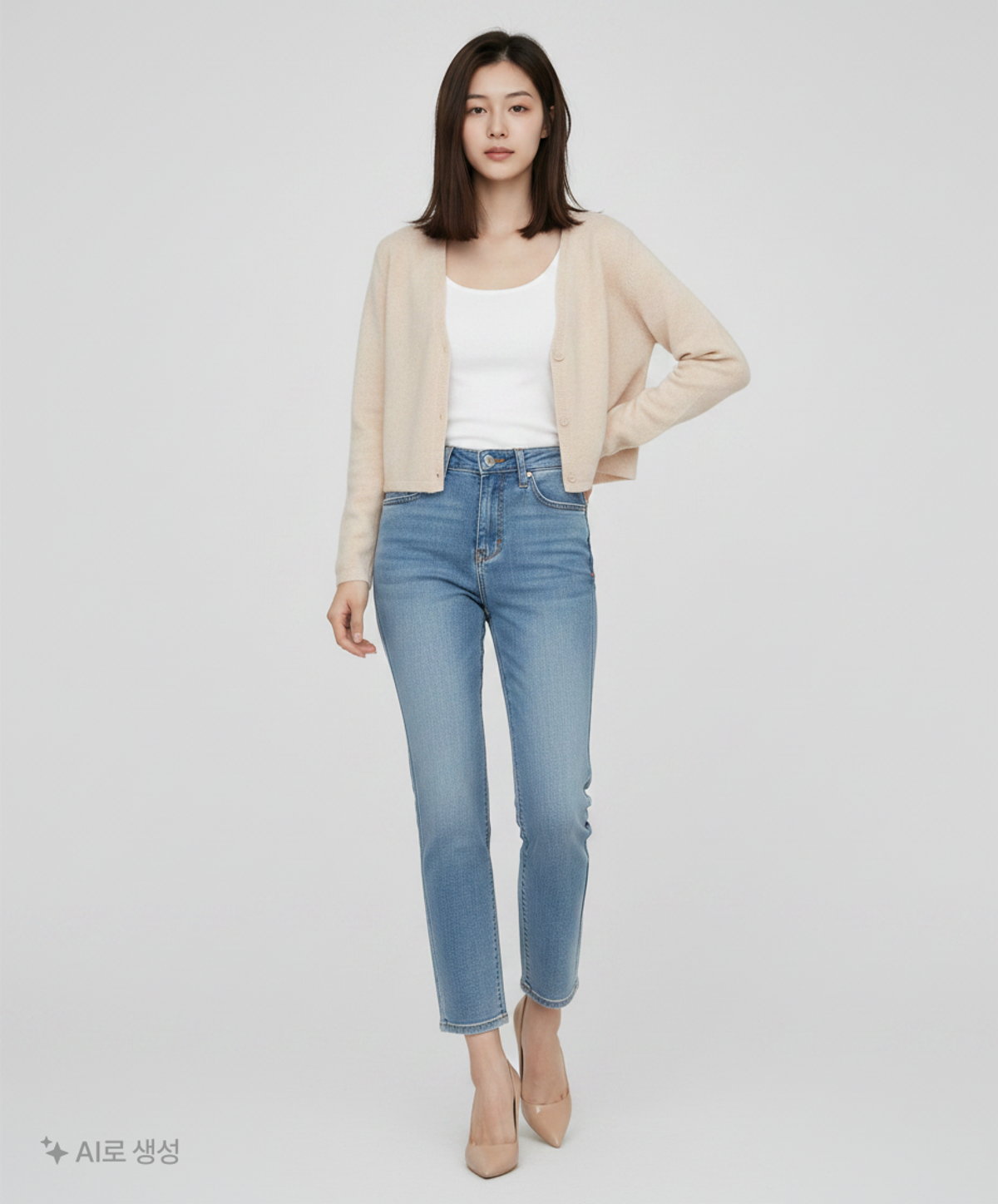 미쏘(MIXXO) 린넨 셋업 가디건 MIWCKC512T L