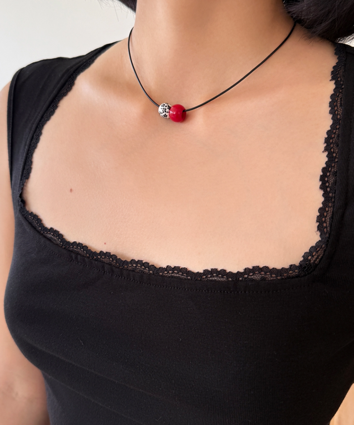 판타스틱 플래닛(FANTASTIC PLANET) flower ball string necklace