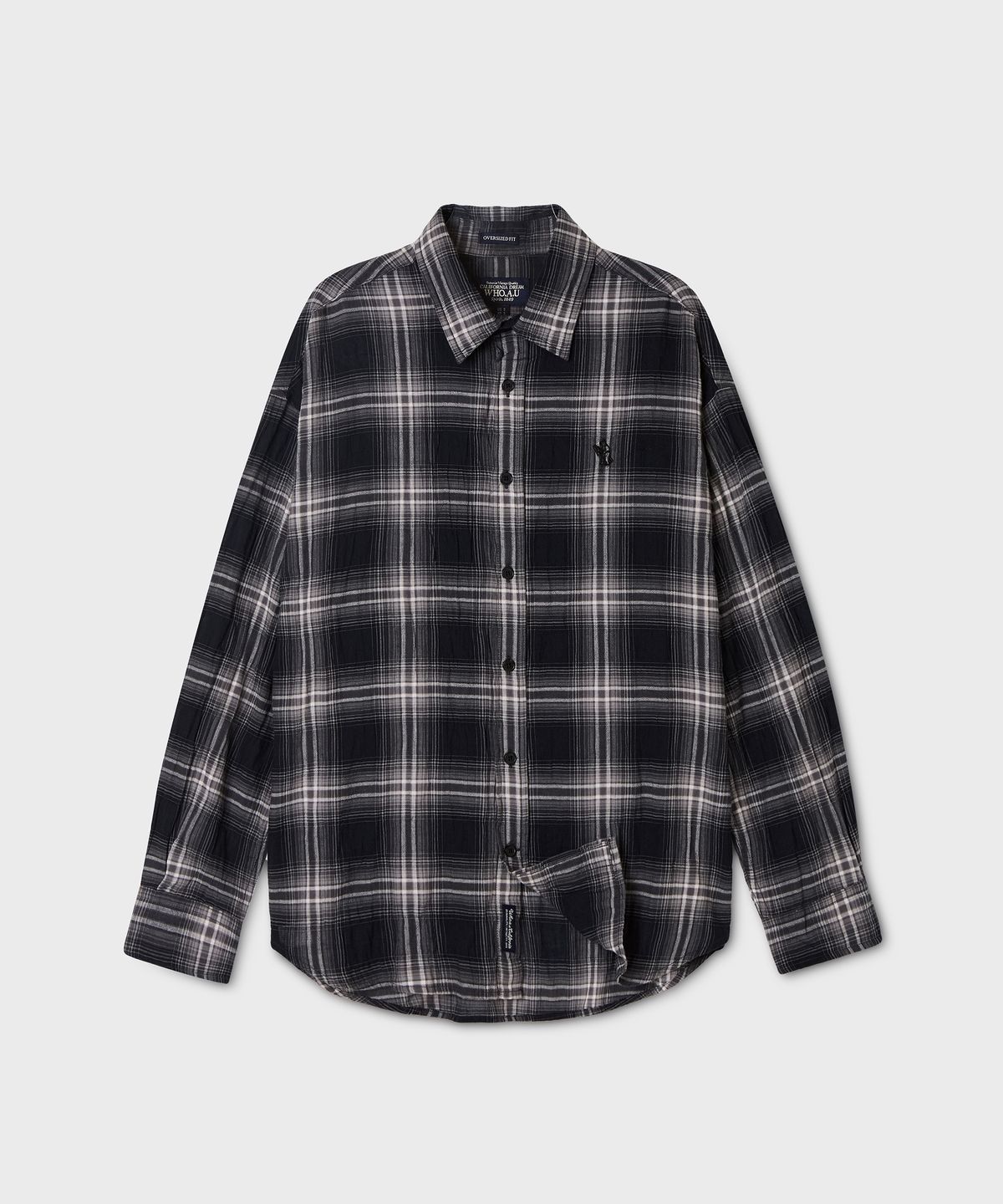 후아유(WHO.A.U) Sheer Check Shirts (F) / WHYCG3721F