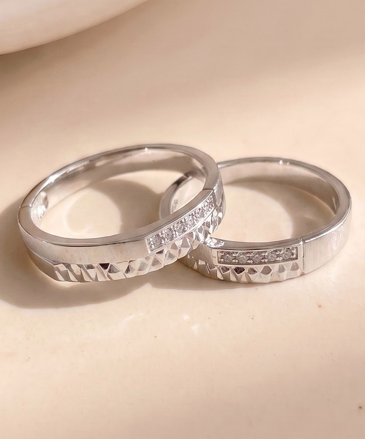 엘렌쥬얼리(HELENE JEWELRY) 실버 925 Silver 오브리스 커플 링 은 반지