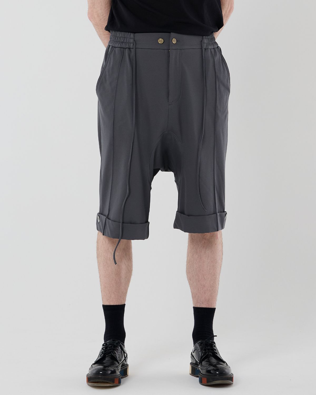 와이쏘씨리얼즈(WHYSOCEREALZ) Short Baggie Trousers - dark grey
