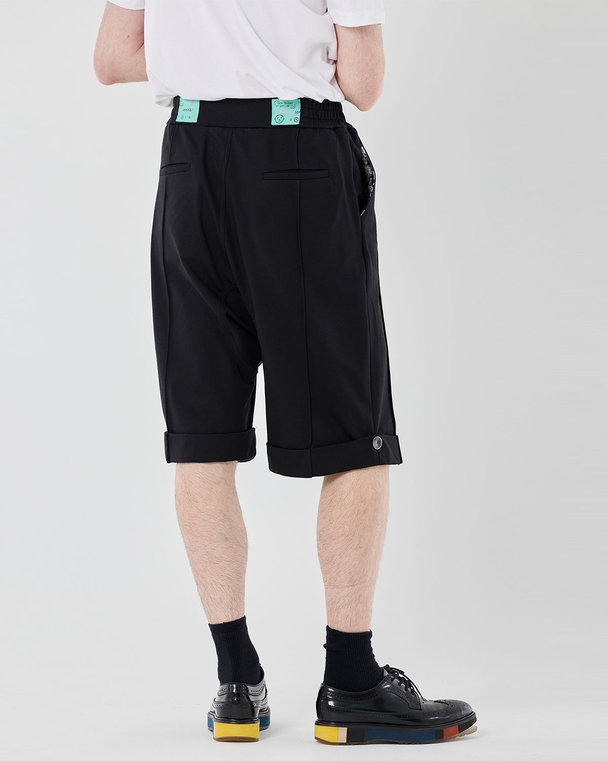 와이쏘씨리얼즈(WHYSOCEREALZ) Short Baggie Trousers - black