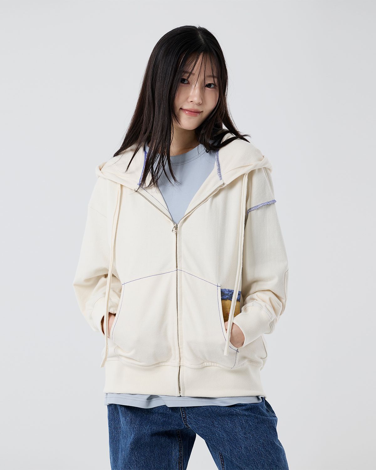 와이쏘씨리얼즈(WHYSOCEREALZ) 흔적과 부활의 유희 zip-up Hoodie