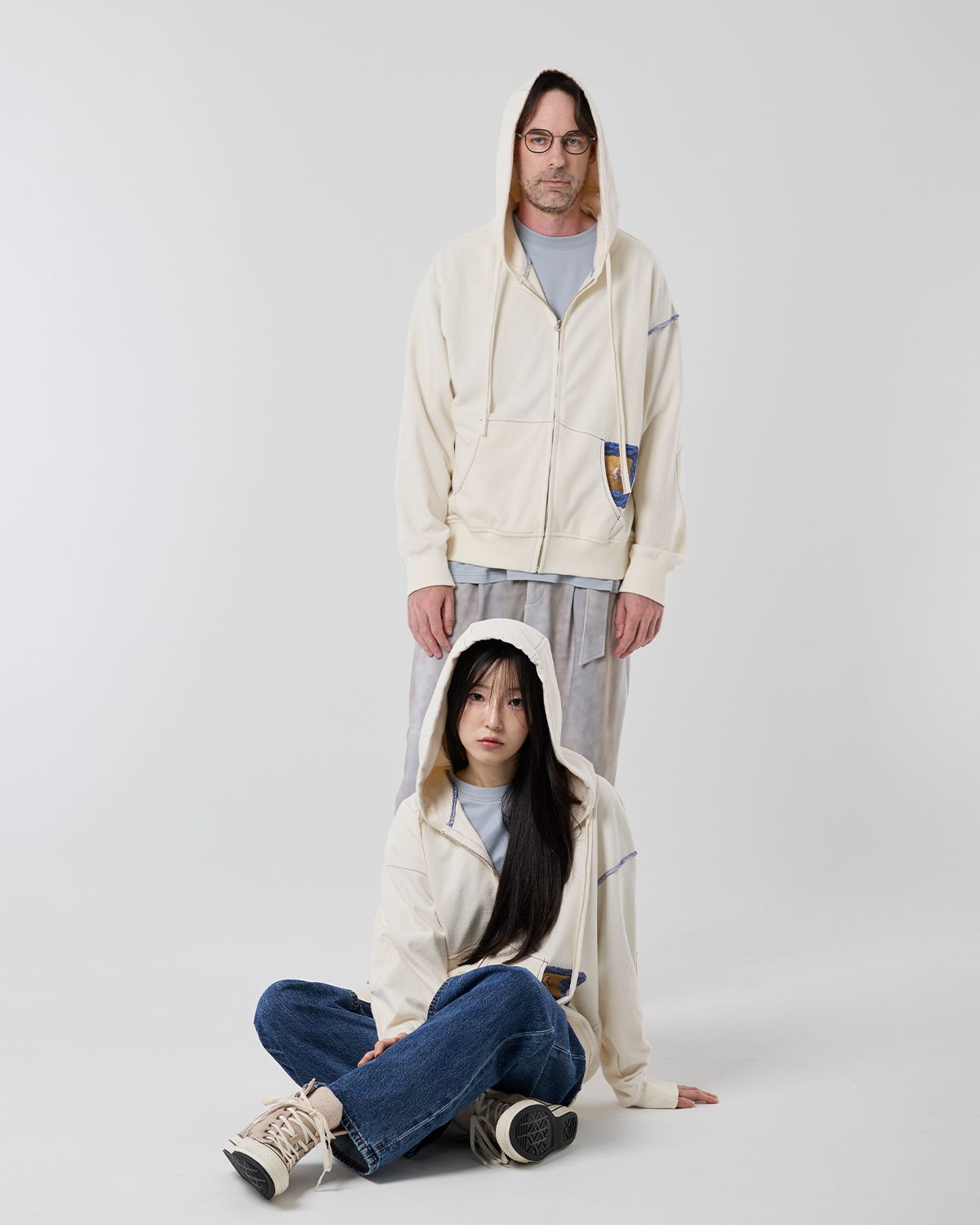 와이쏘씨리얼즈(WHYSOCEREALZ) 흔적과 부활의 유희 zip-up Hoodie