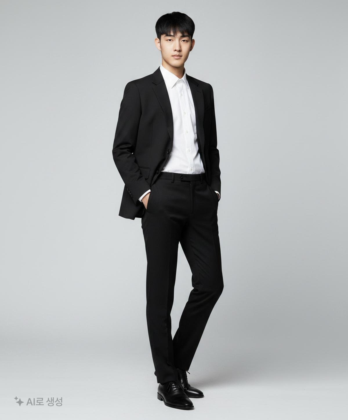무신사 스탠다드(MUSINSA STANDARD) 오버사이즈 3버튼 블레이저 [블랙] L