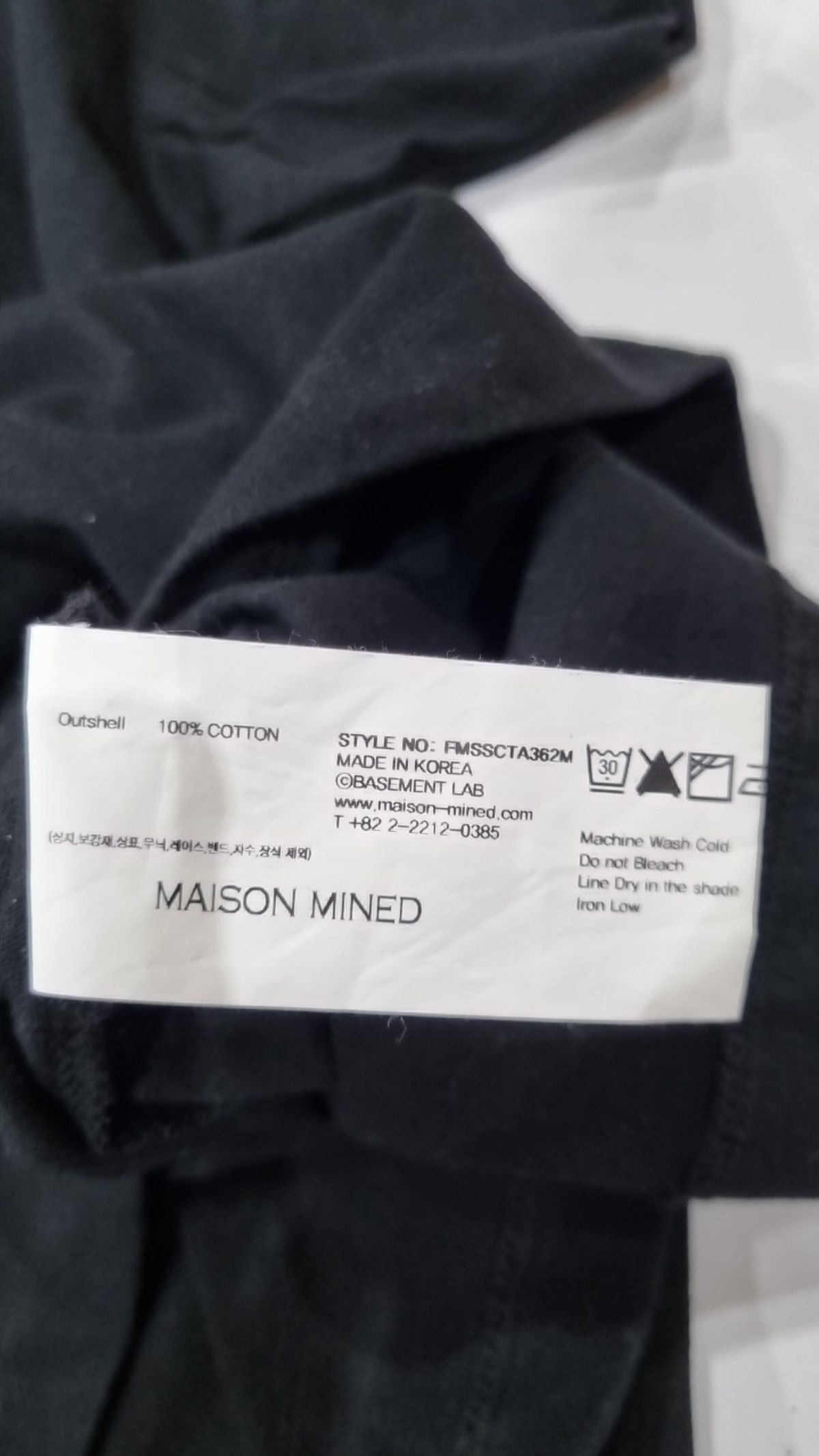 메종미네드(MAISON MINED) TIMBER HALF T BLACK