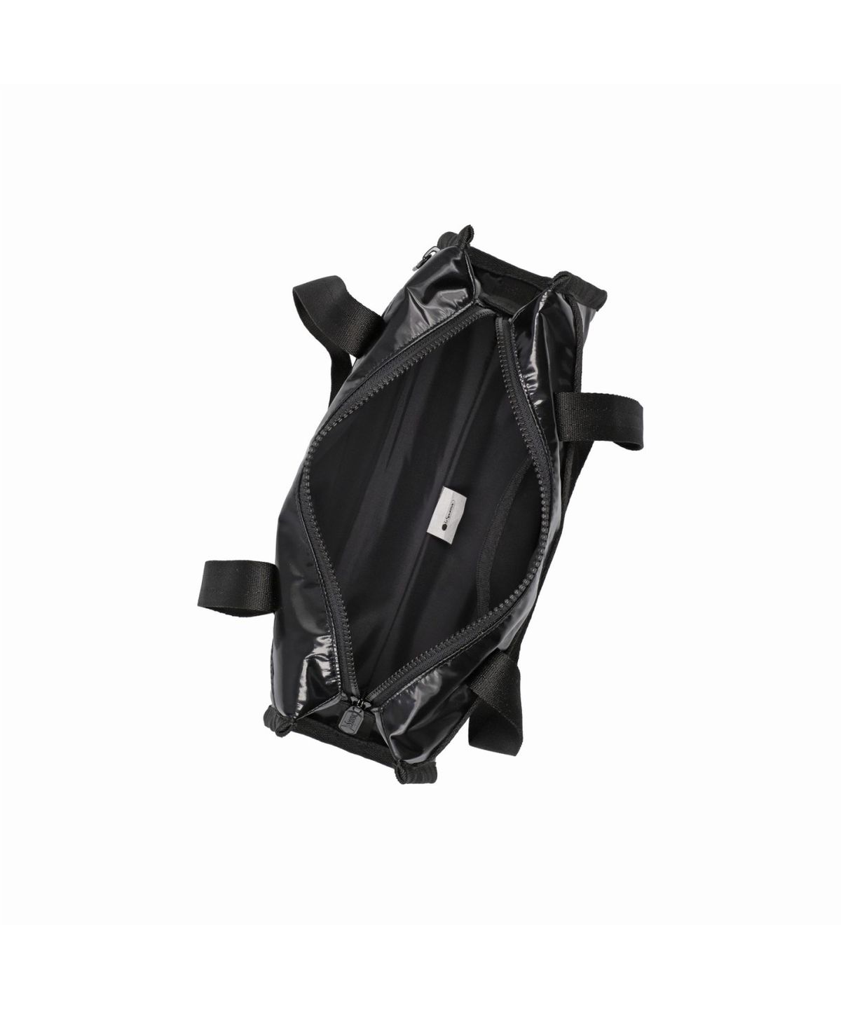 레스포색(LESPORTSAC) 블랙 샤인 E/W 스퀘어 숄더백 [2049.M135]