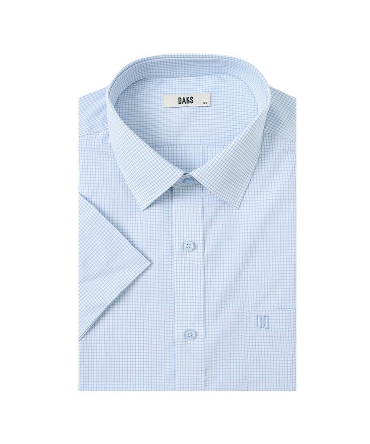 닥스셔츠(DAKS SHIRTS) 케어 면혼방 체크 드레스 반팔셔츠_DMP2SHDL122B1