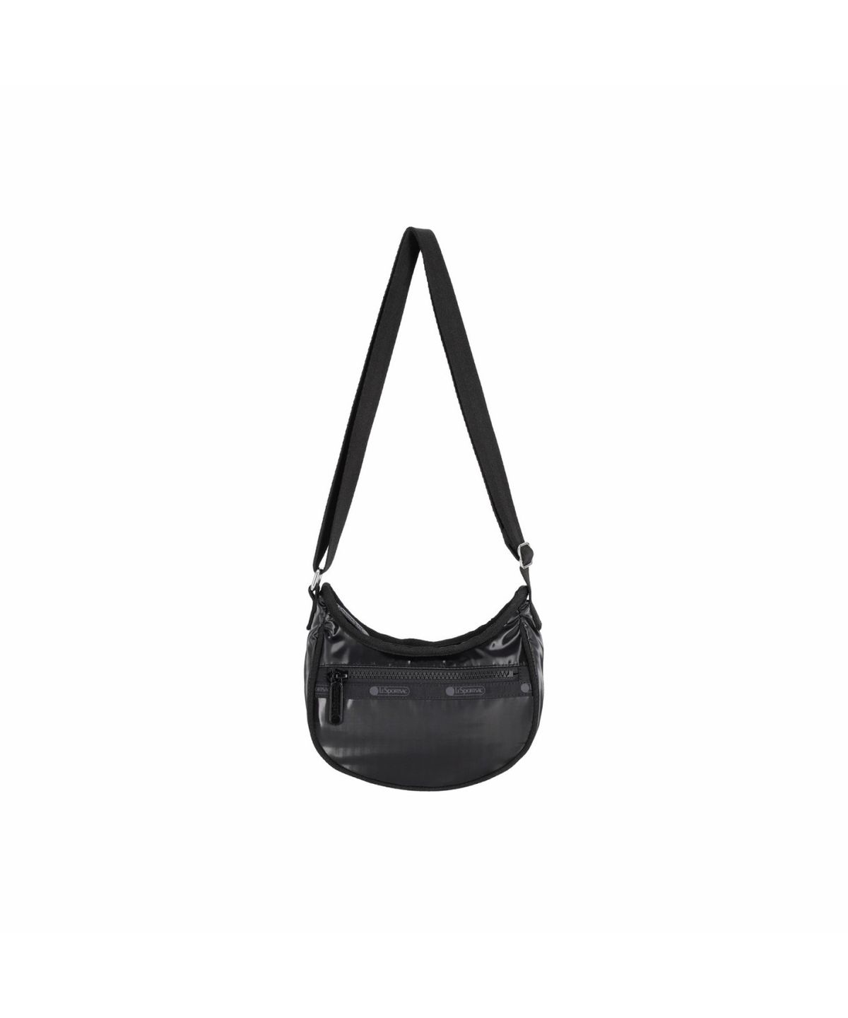 레스포색(LESPORTSAC) 블랙 샤인 미니 호보 크로스바디백 [2047.M135]