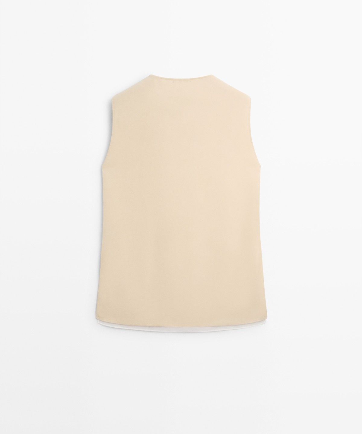 마시모두띠(MASSIMO DUTTI) 배색 디테일 플루이드 더블 레이어 톱