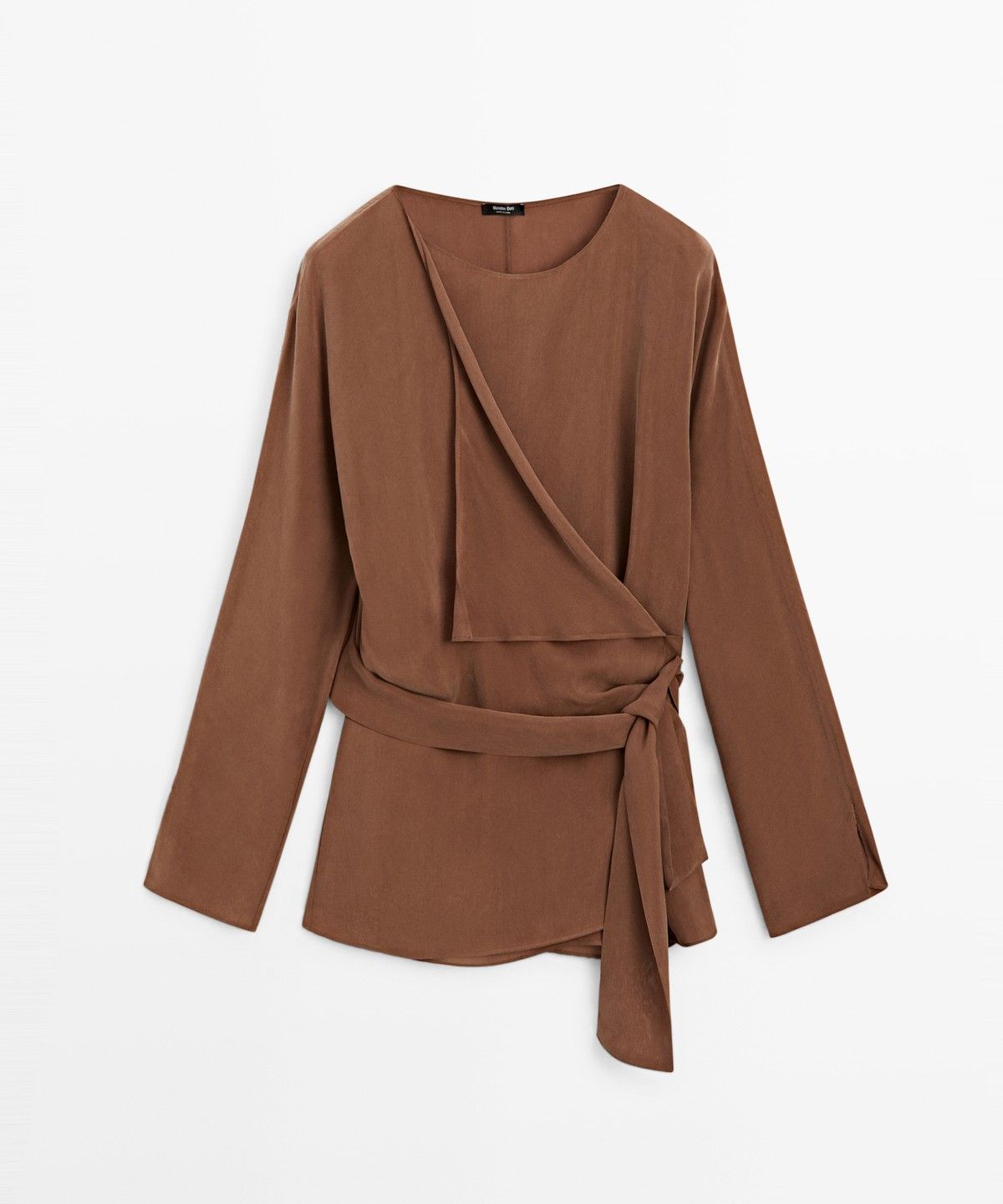 마시모두띠(MASSIMO DUTTI) 타이 디테일 플루이드 기모노