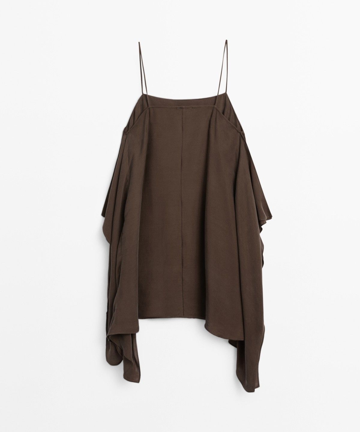 마시모두띠(MASSIMO DUTTI) 러플 디테일 스트랩 미니 원피스