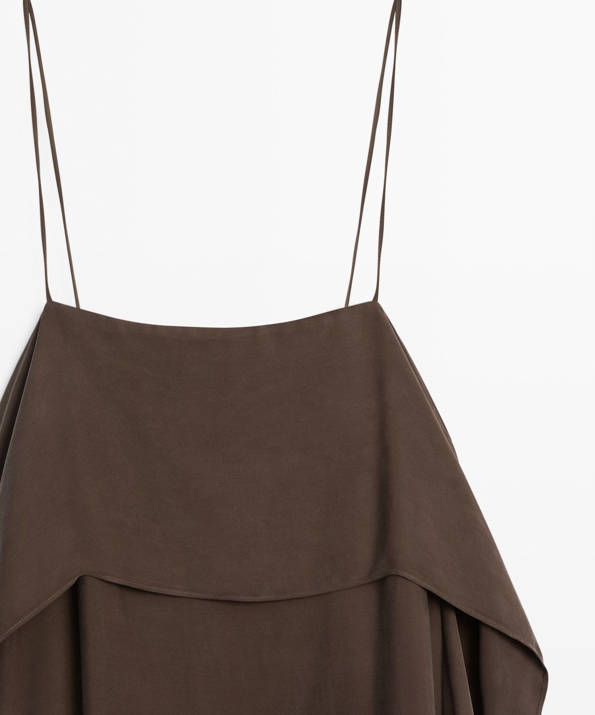 마시모두띠(MASSIMO DUTTI) 러플 디테일 스트랩 미니 원피스