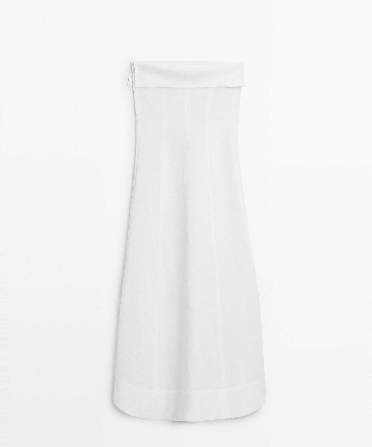 마시모두띠(MASSIMO DUTTI) 린넨 오프숄더 미디 원피스