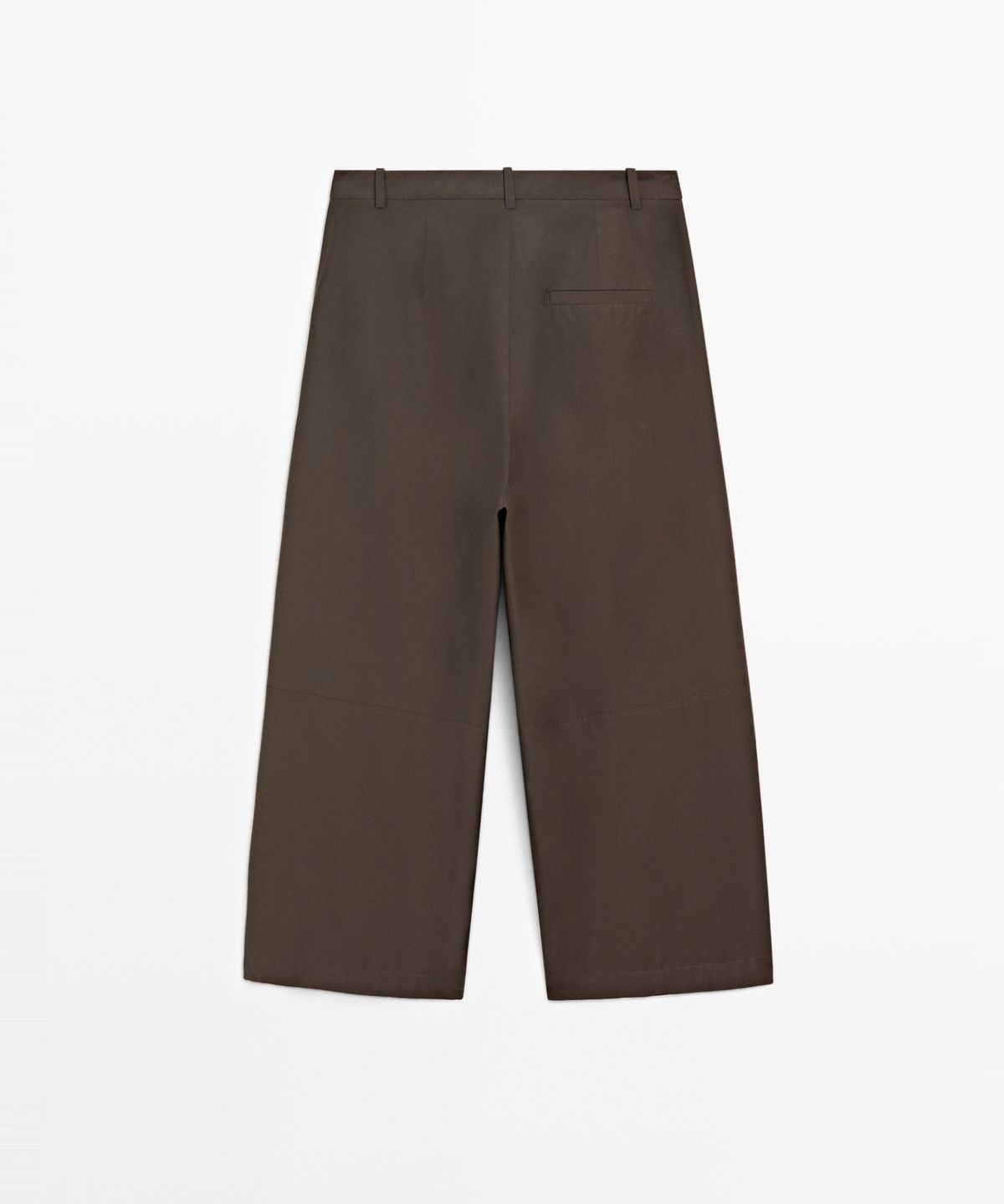 마시모두띠(MASSIMO DUTTI) 코튼 포플린 혼방 와이드 팬츠