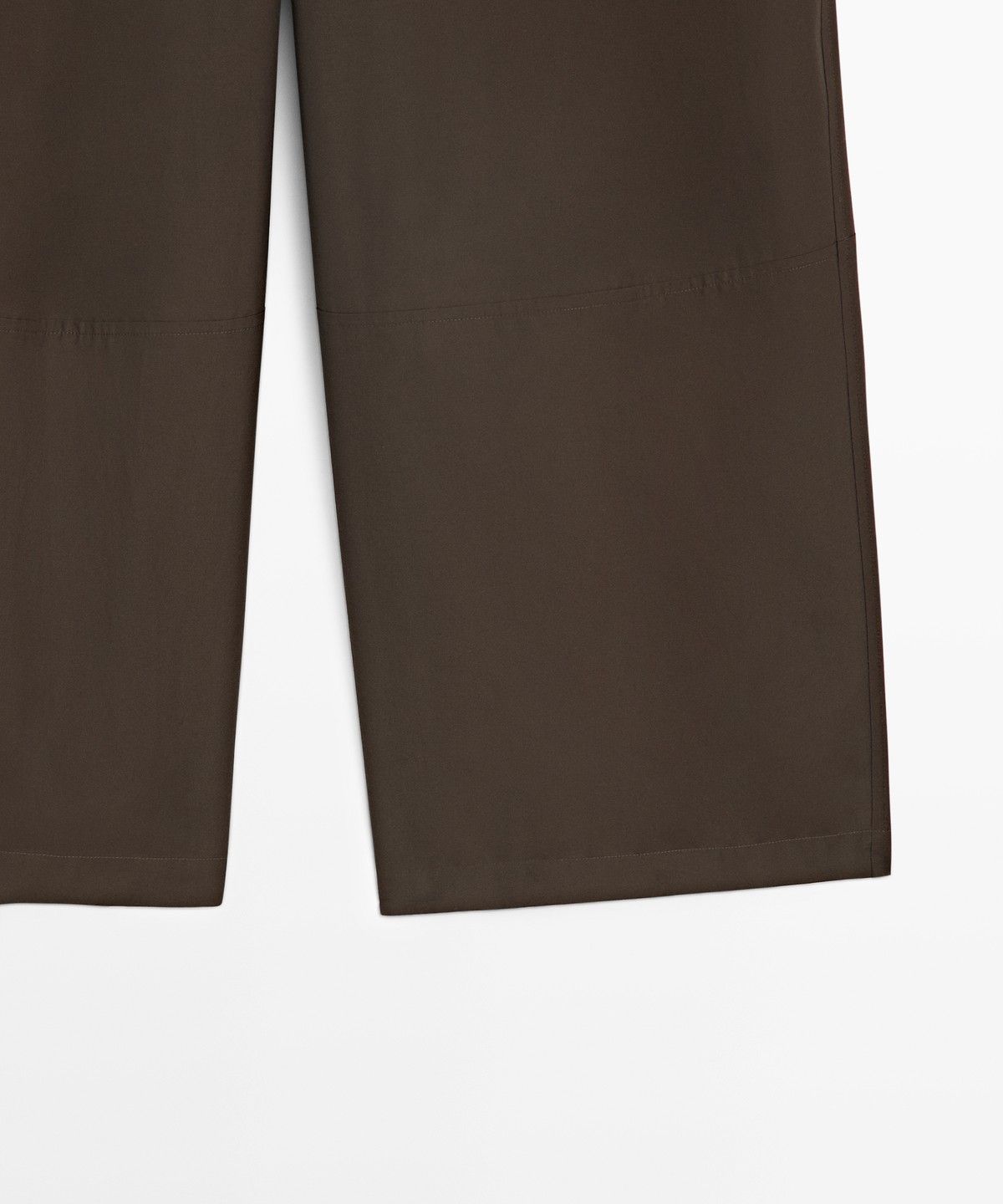 마시모두띠(MASSIMO DUTTI) 코튼 포플린 혼방 와이드 팬츠