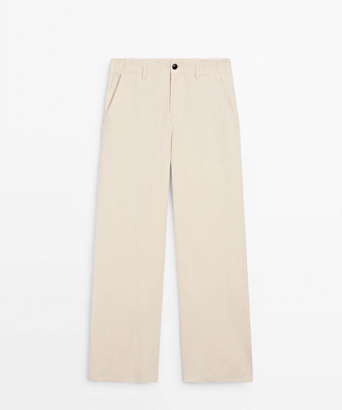 마시모두띠(MASSIMO DUTTI) 린넨 혼방 릴랙스 핏 팬츠