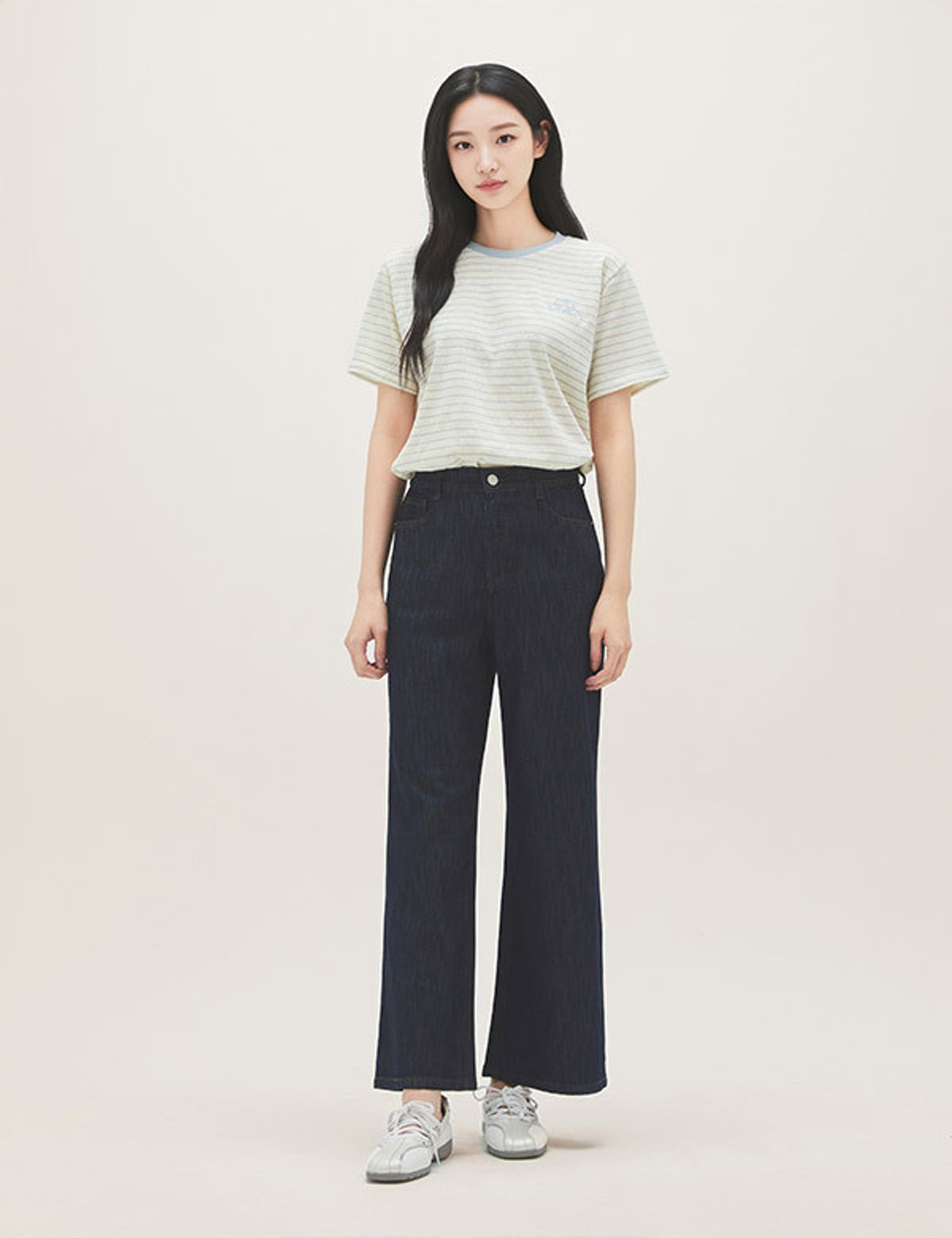 로엠(ROEM) 린넨 와이드 데님 (숏ver) RMTJG37R11