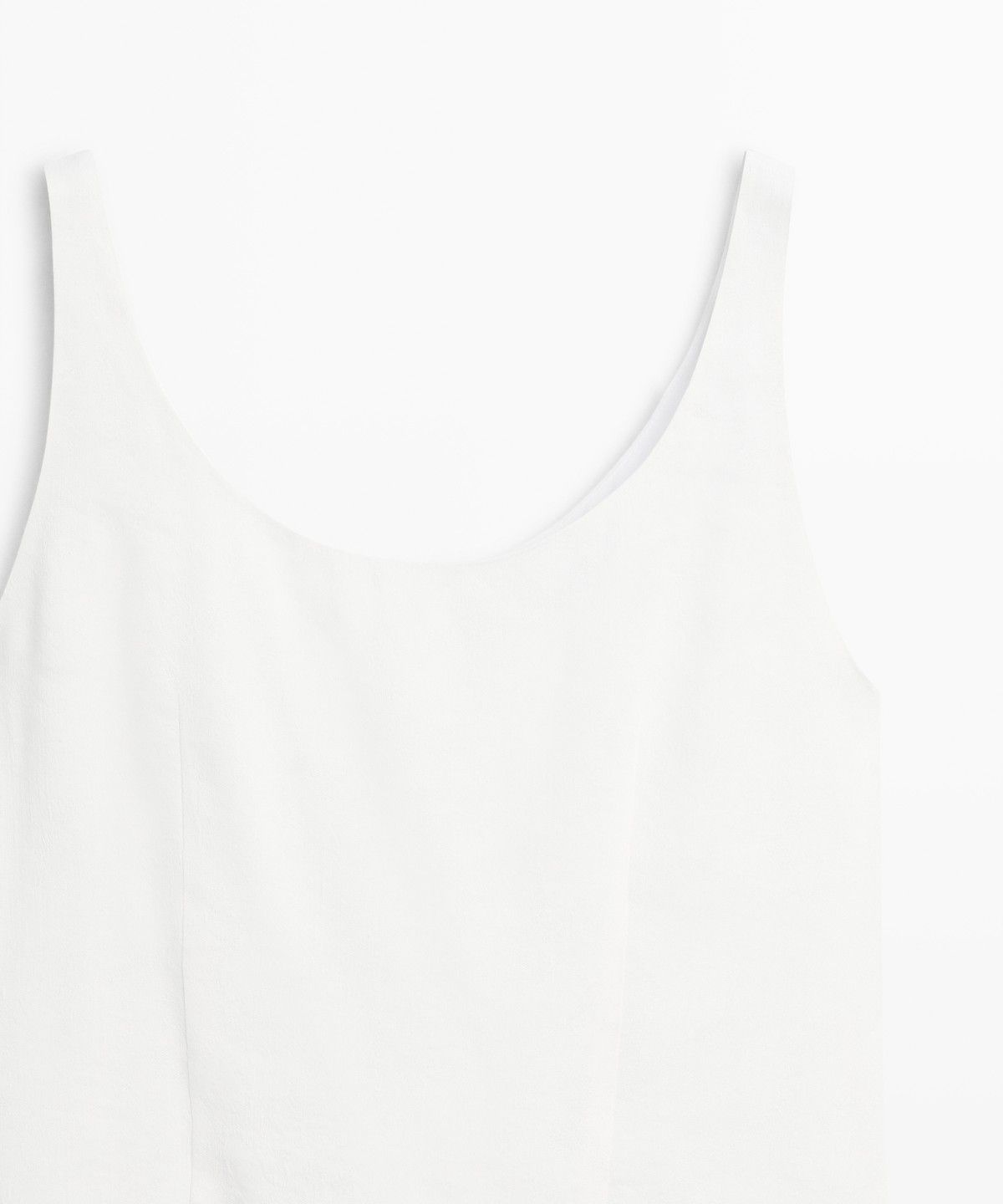 마시모두띠(MASSIMO DUTTI) 린넨 블렌드 플루이드 숏 드레스