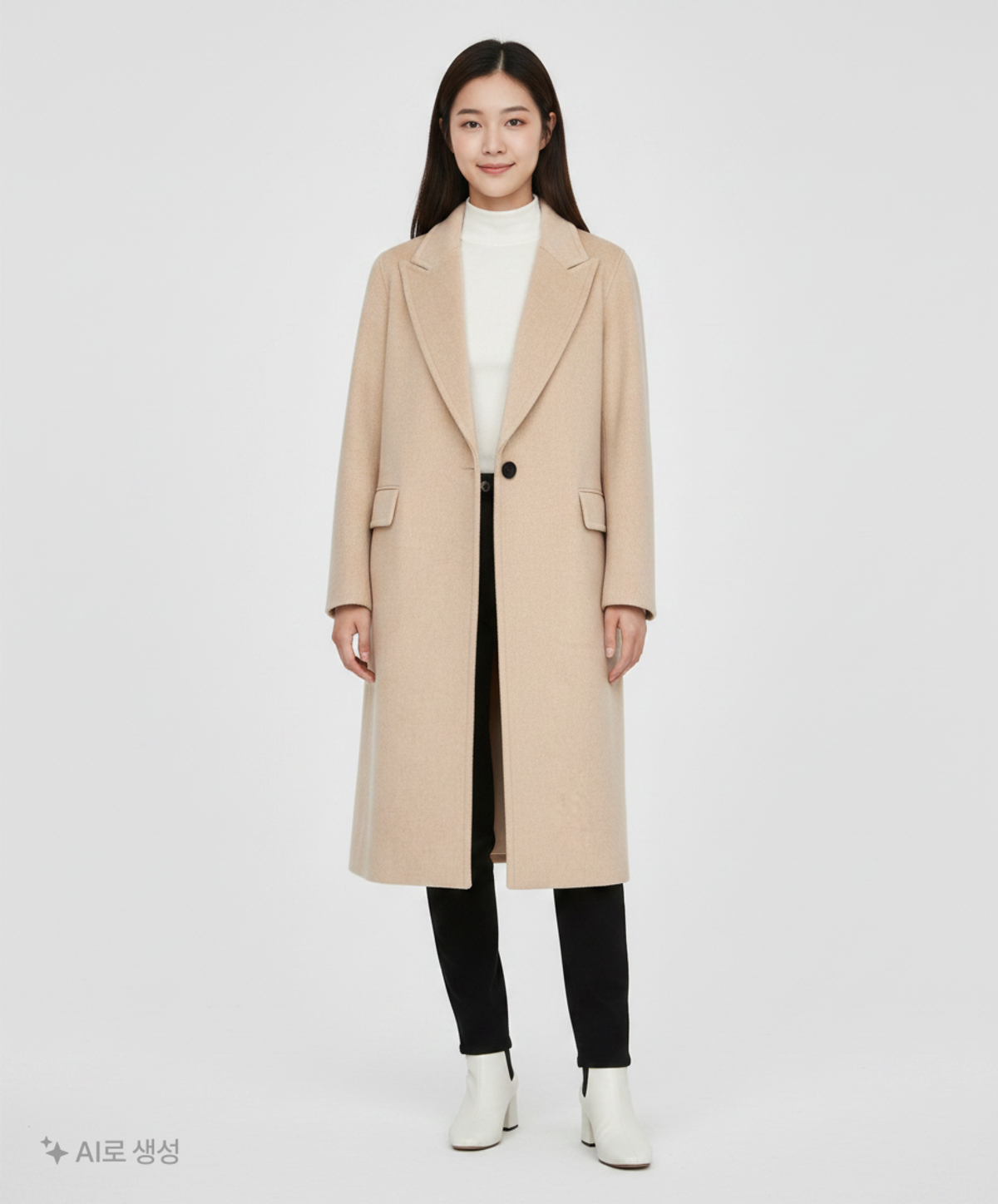 오이아우어(OIAUER) Halfdouble Long Coat in Ivory S