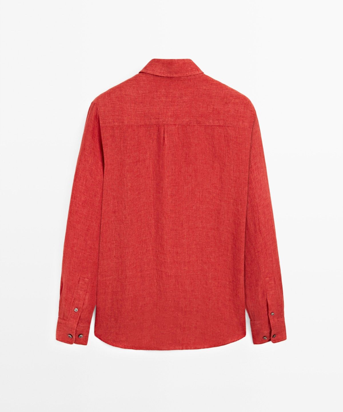 마시모두띠(MASSIMO DUTTI) 레귤러 핏 워시드 100% 린넨 셔츠