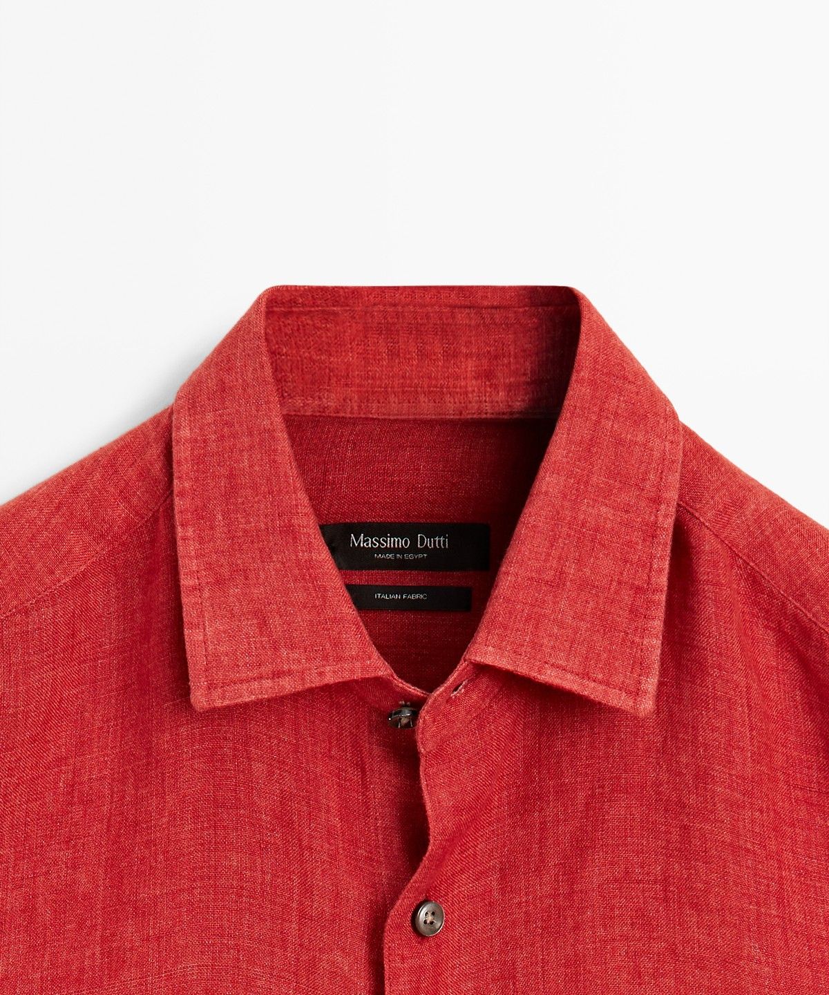 마시모두띠(MASSIMO DUTTI) 레귤러 핏 워시드 100% 린넨 셔츠