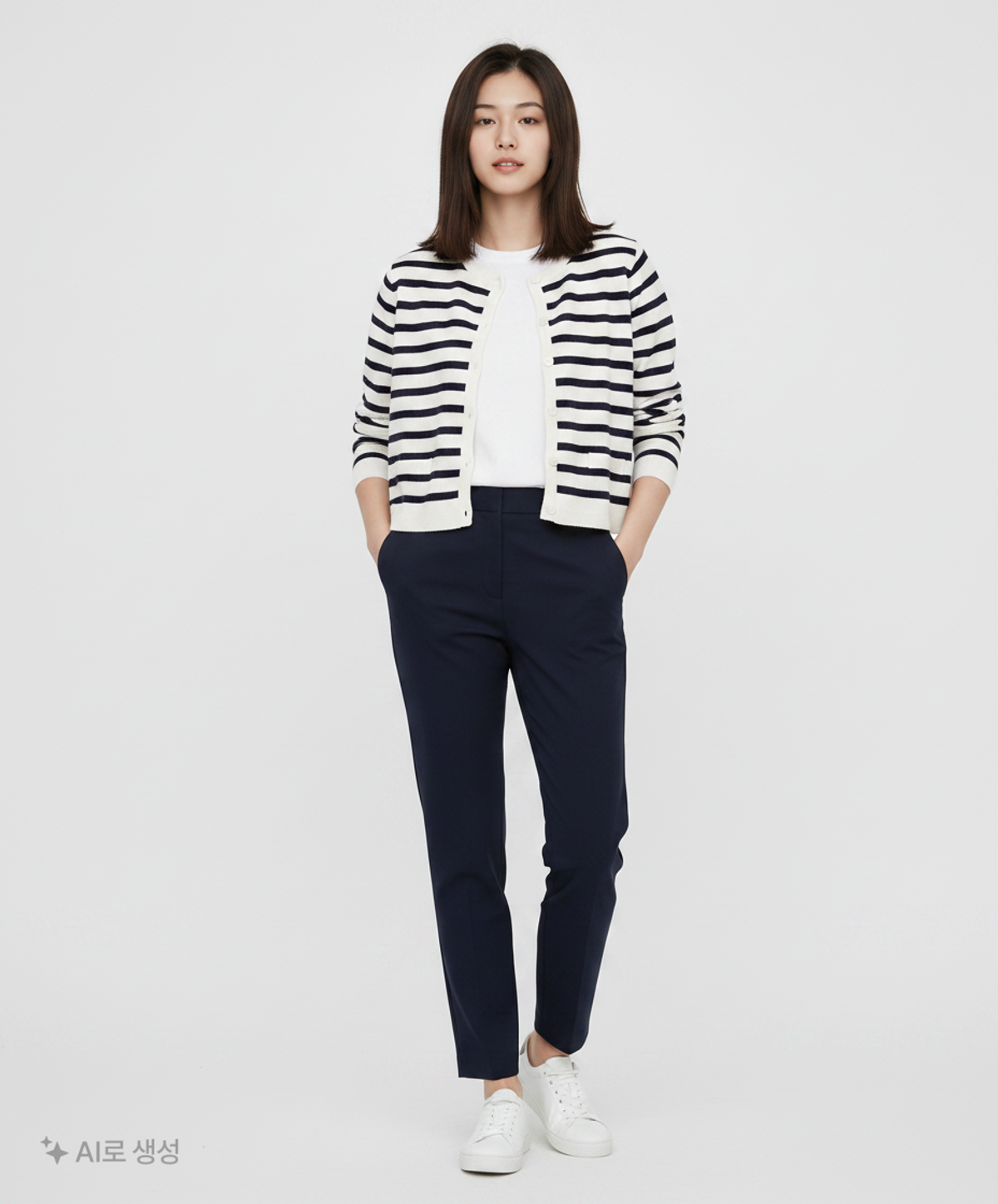 미쏘(MIXXO) 스트라이프 가디건 MIWCKD315T S